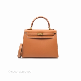 Herms Kelly 25 Sellier Gold 37 Epsom Gold Hardware