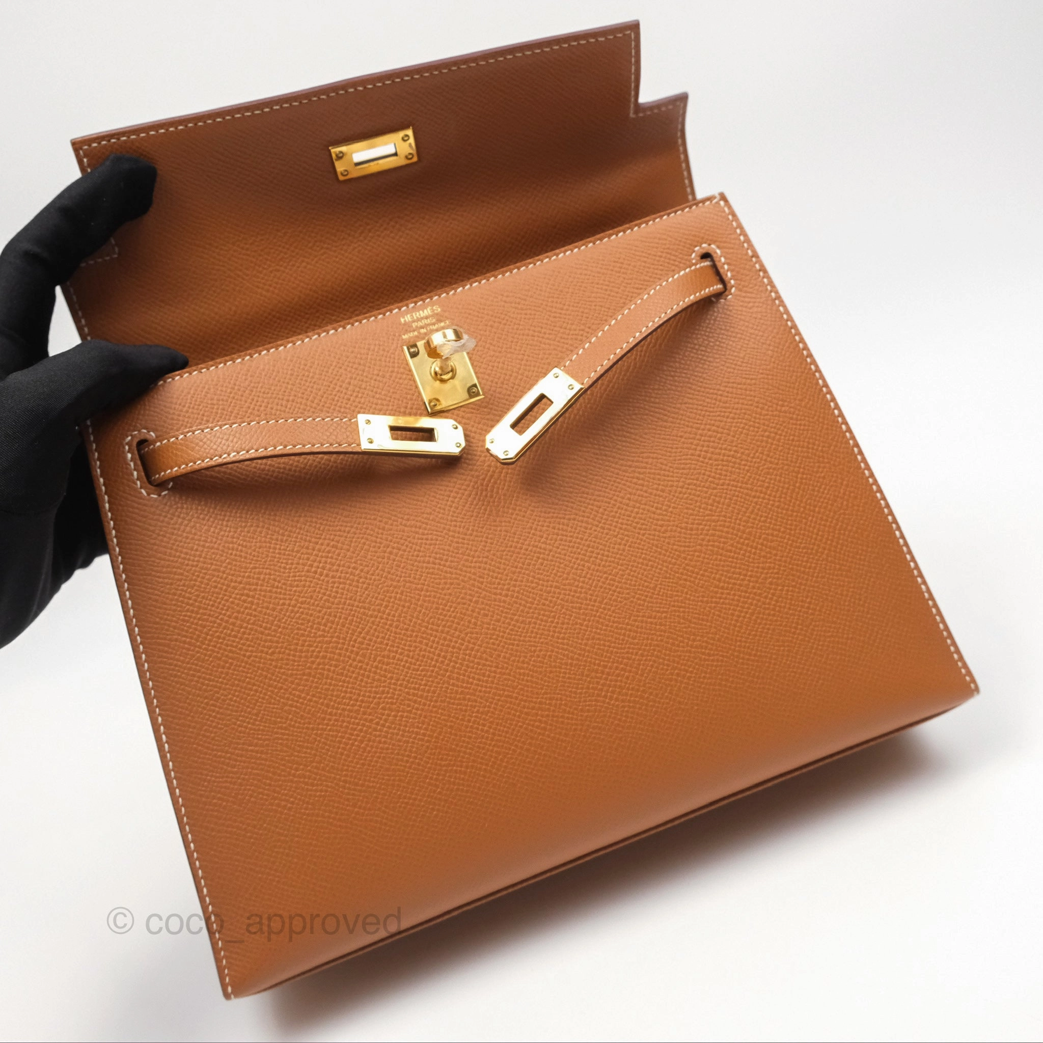 Herms Kelly 25 Sellier Gold 37 Epsom Gold Hardware