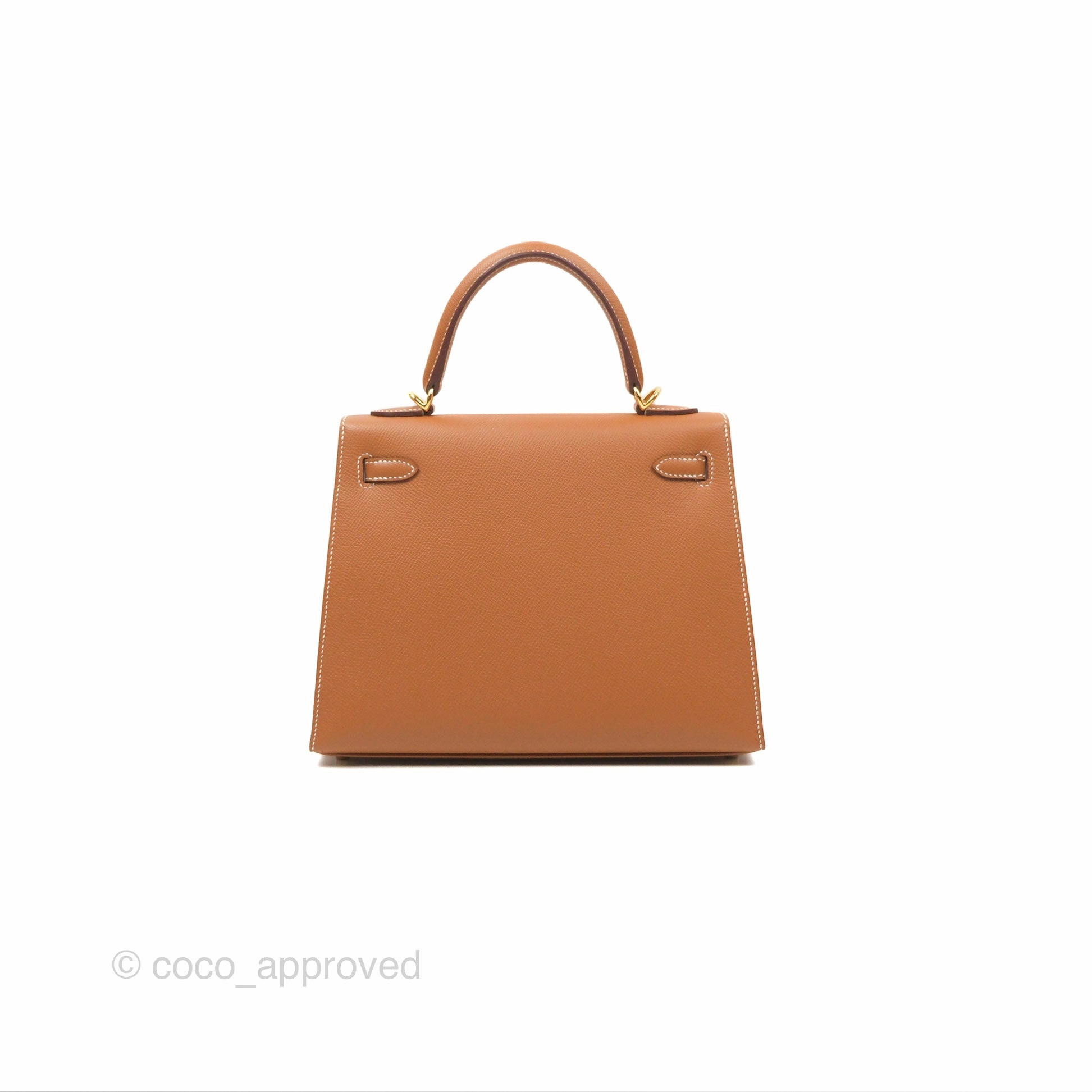 Herms Kelly 25 Sellier Gold Epsom Gold Hardware