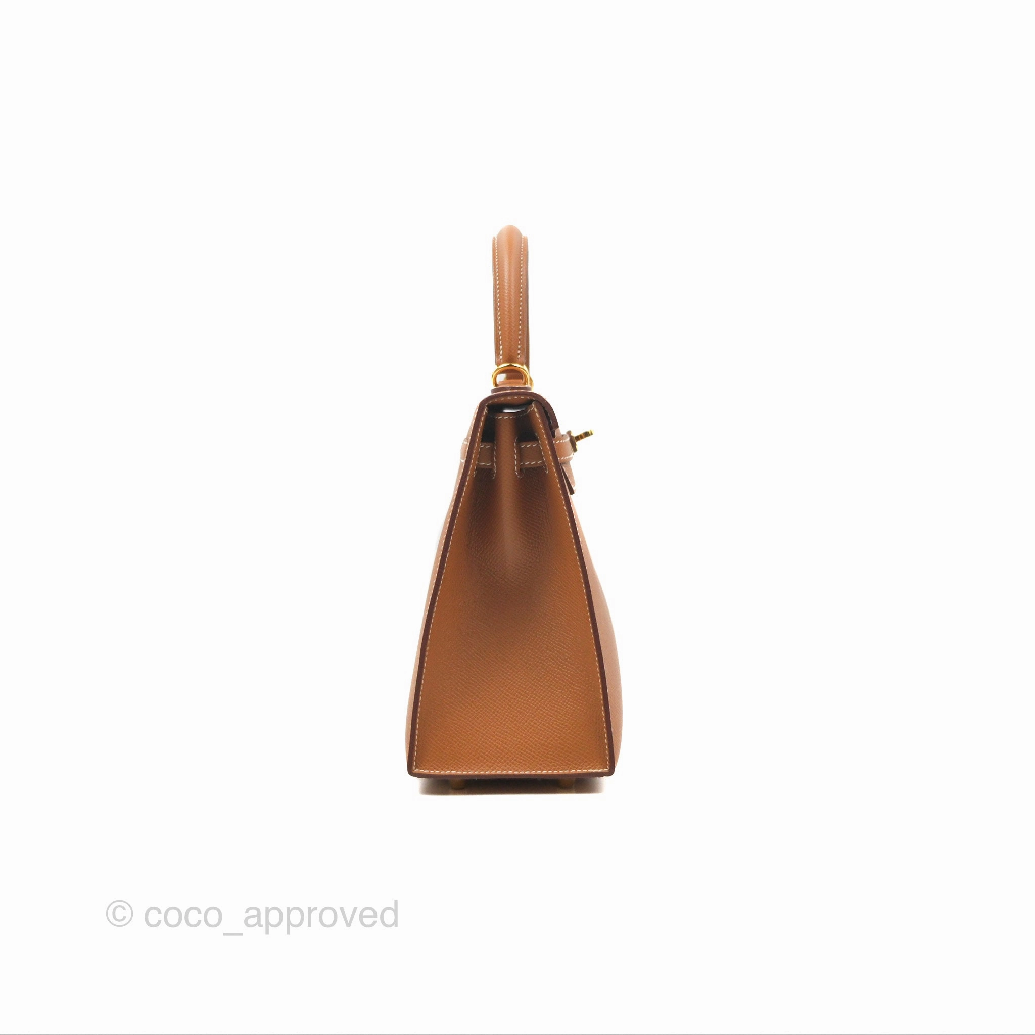 Herms Kelly 25 Sellier Gold Epsom Gold Hardware
