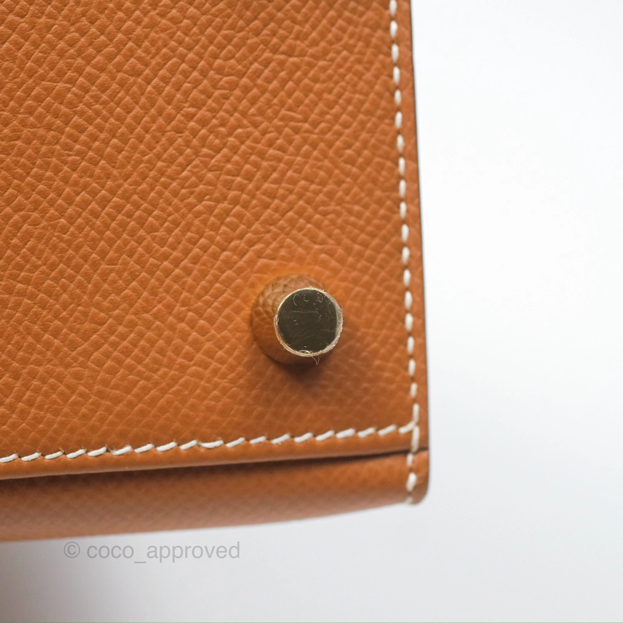 Herms Kelly 25 Sellier Gold Epsom Gold Hardware