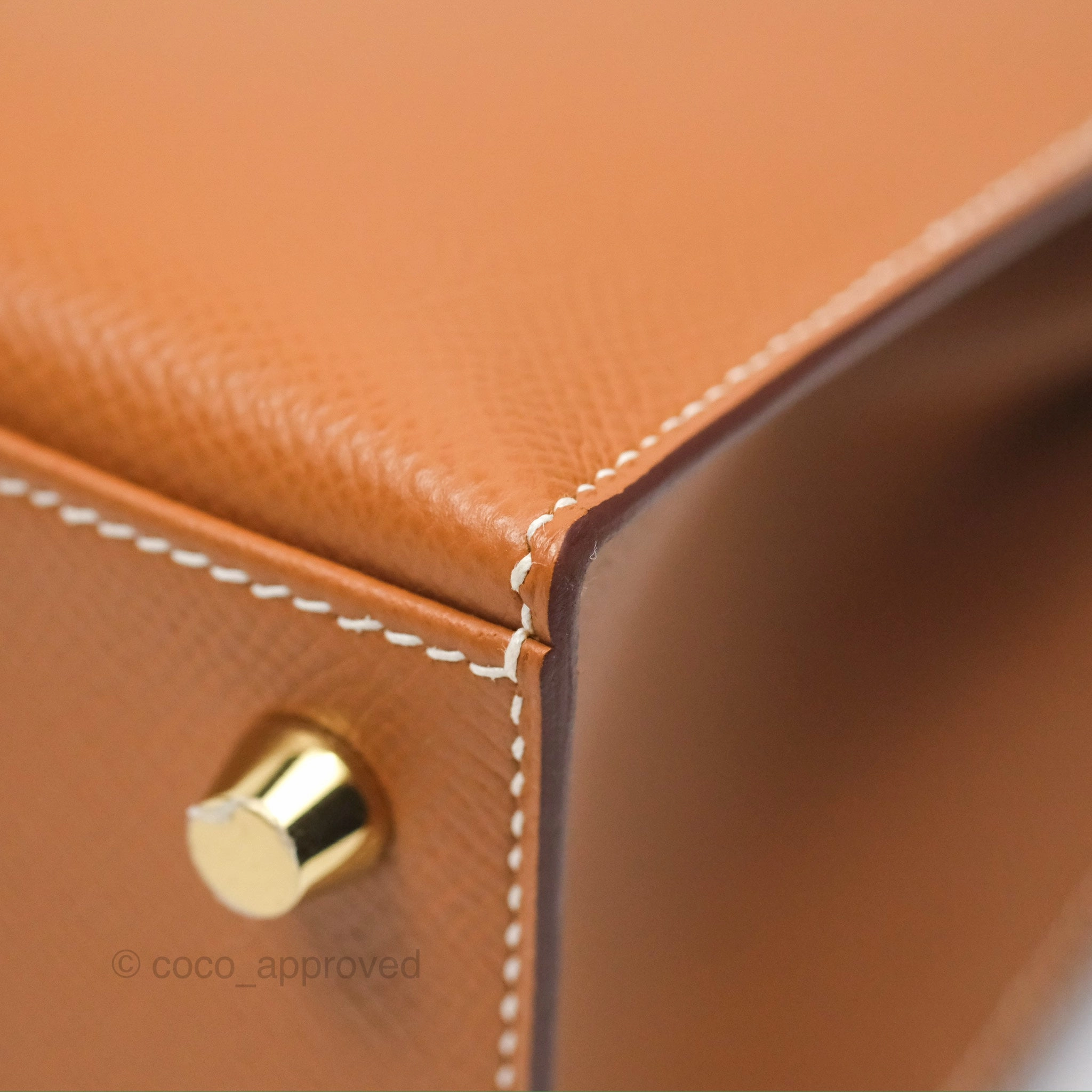 Herms Kelly 25 Sellier Gold Epsom Gold Hardware