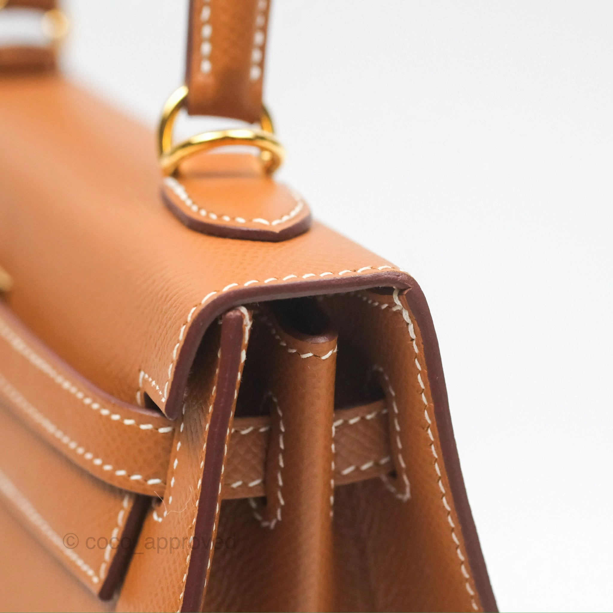 Herms Kelly 25 Sellier Gold Epsom Gold Hardware