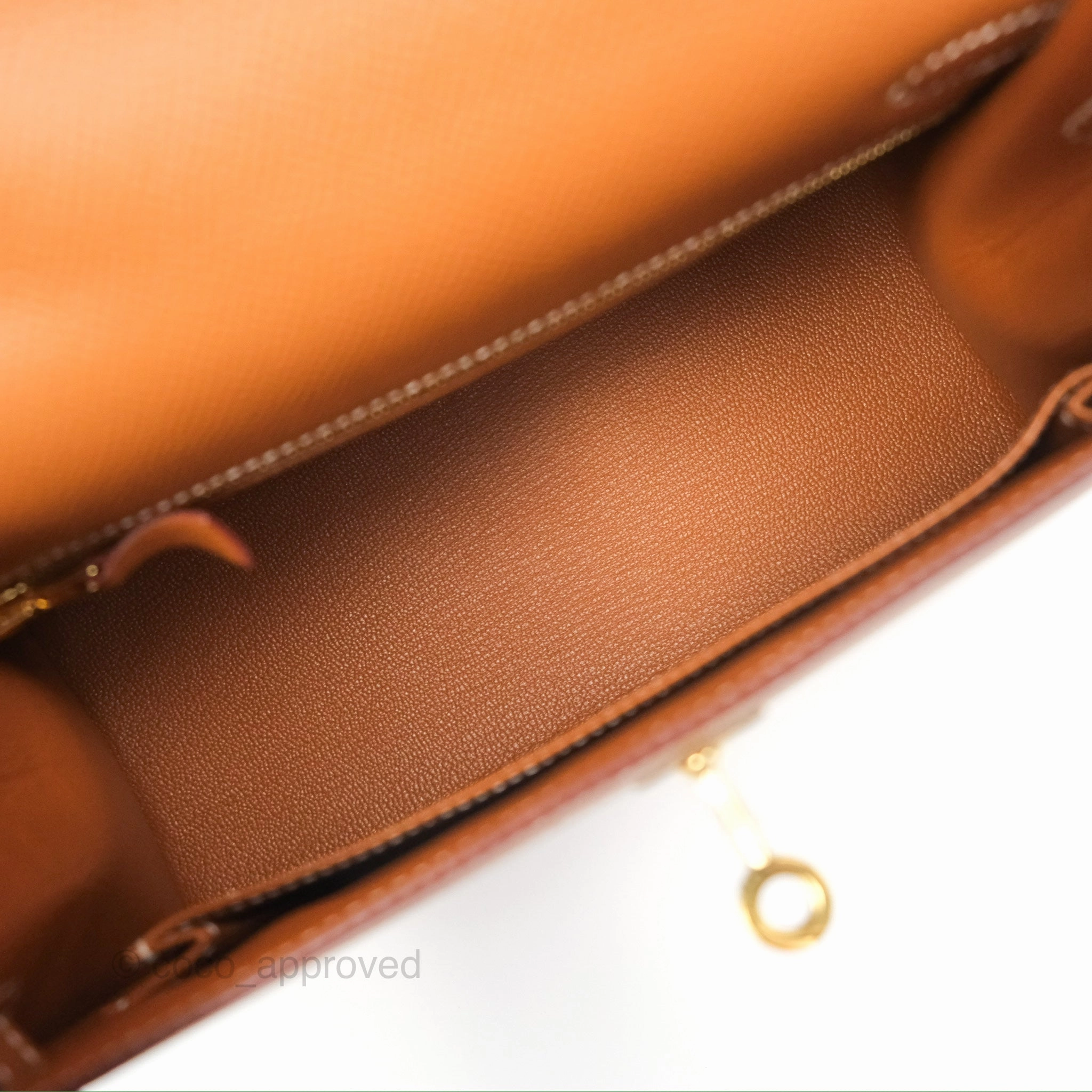 Herms Kelly 25 Sellier Gold Epsom Gold Hardware