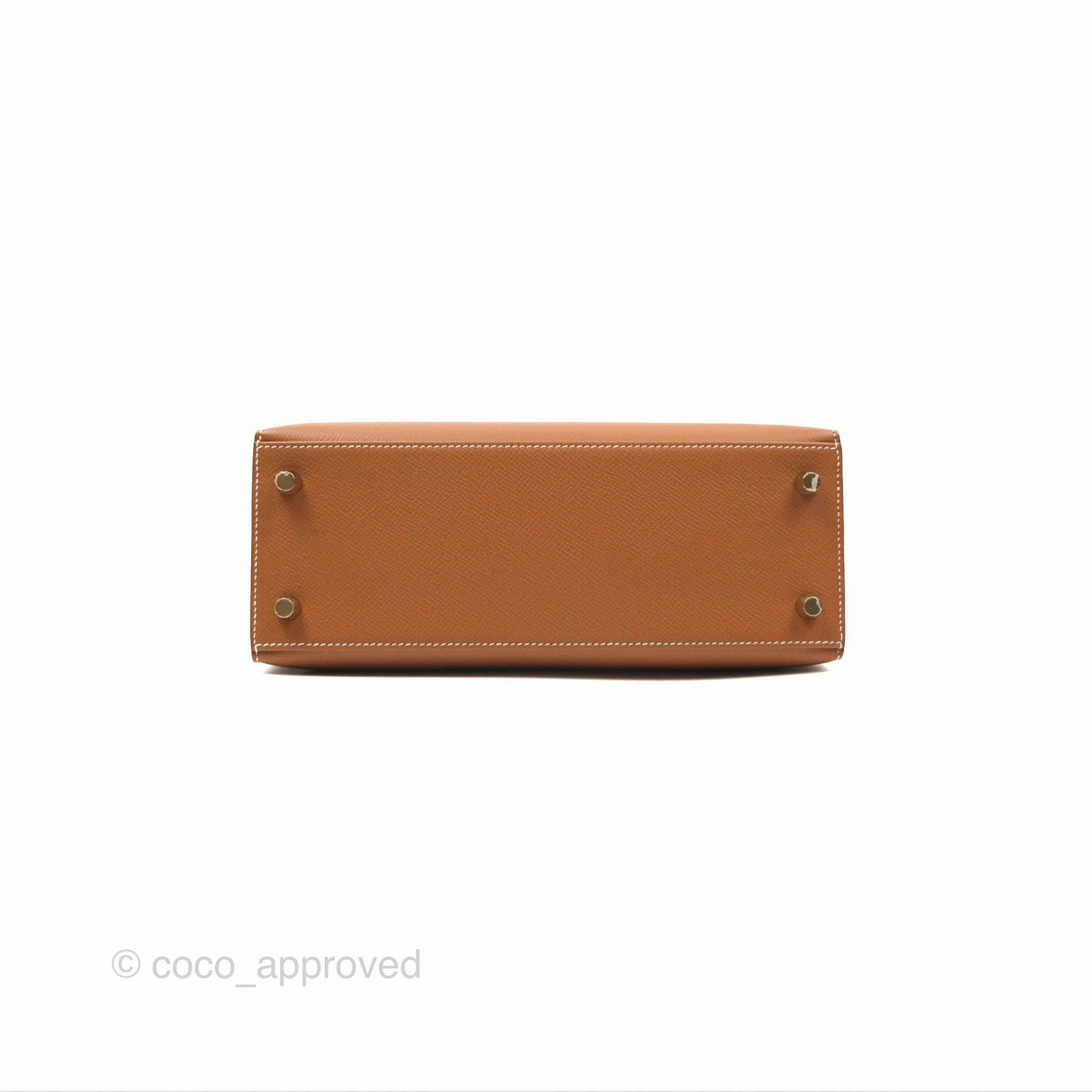 Herms Kelly 25 Sellier Gold Epsom Gold Hardware