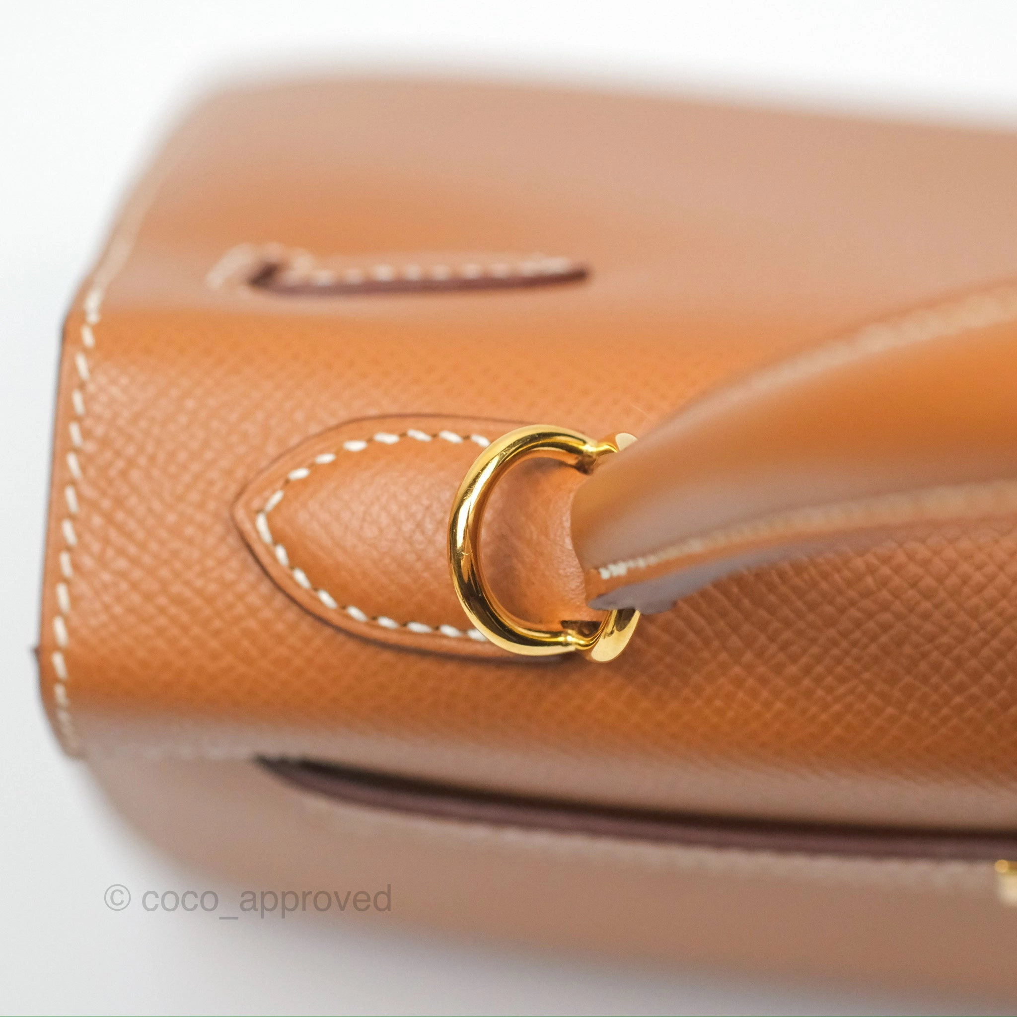 Herms Kelly 25 Sellier Gold Epsom Gold Hardware