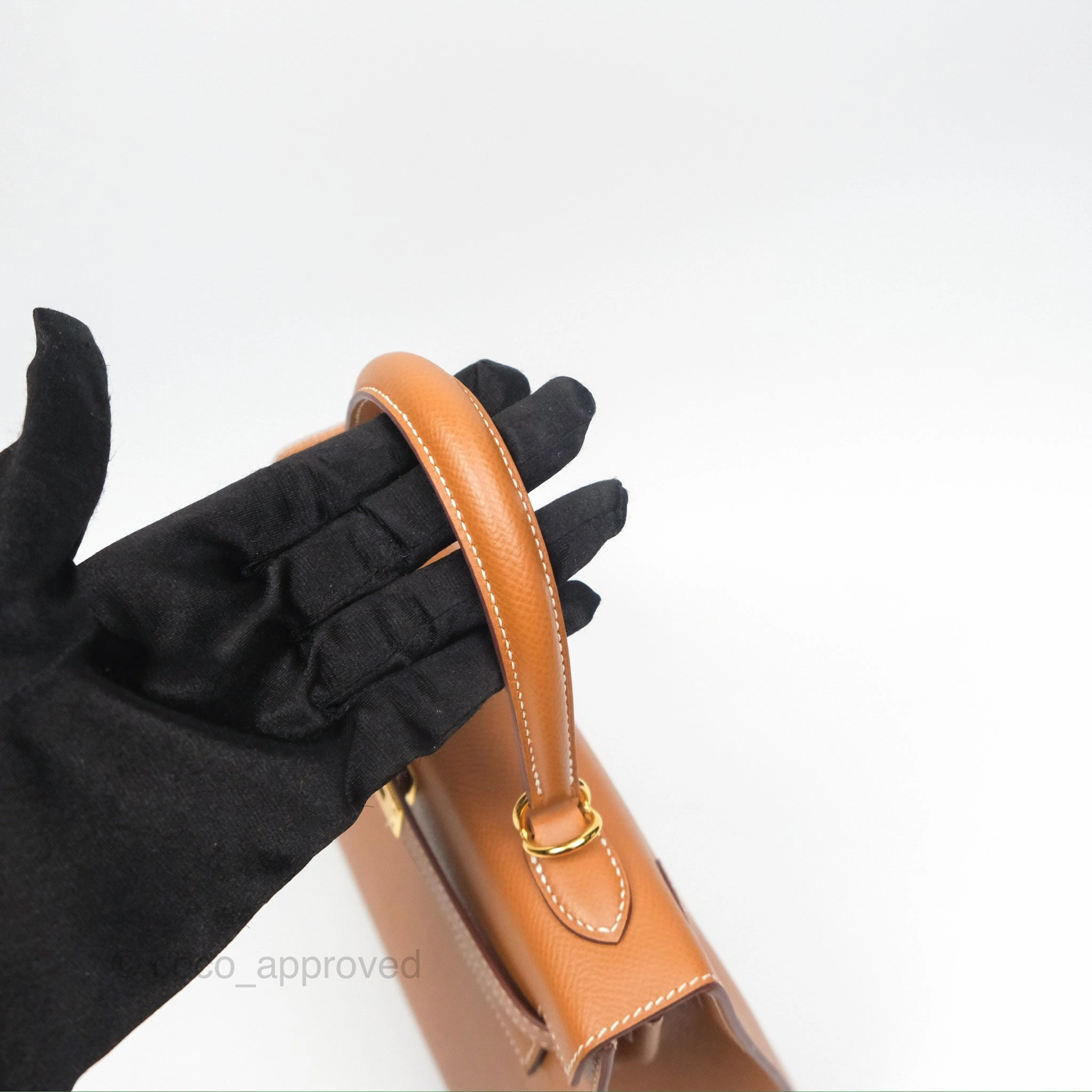 Herms Kelly 25 Sellier Gold Epsom Gold Hardware