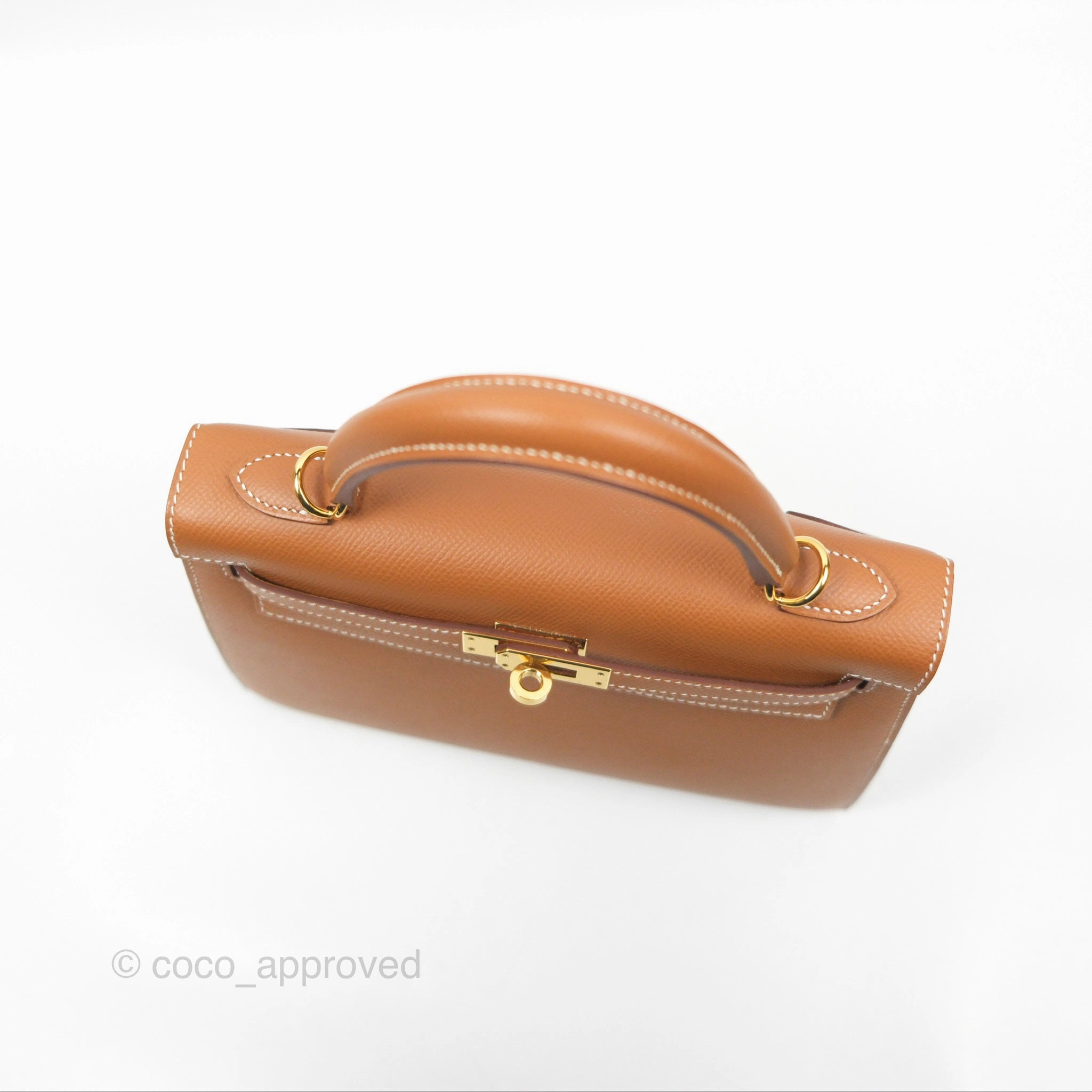 Herms Kelly 25 Sellier Gold Epsom Gold Hardware