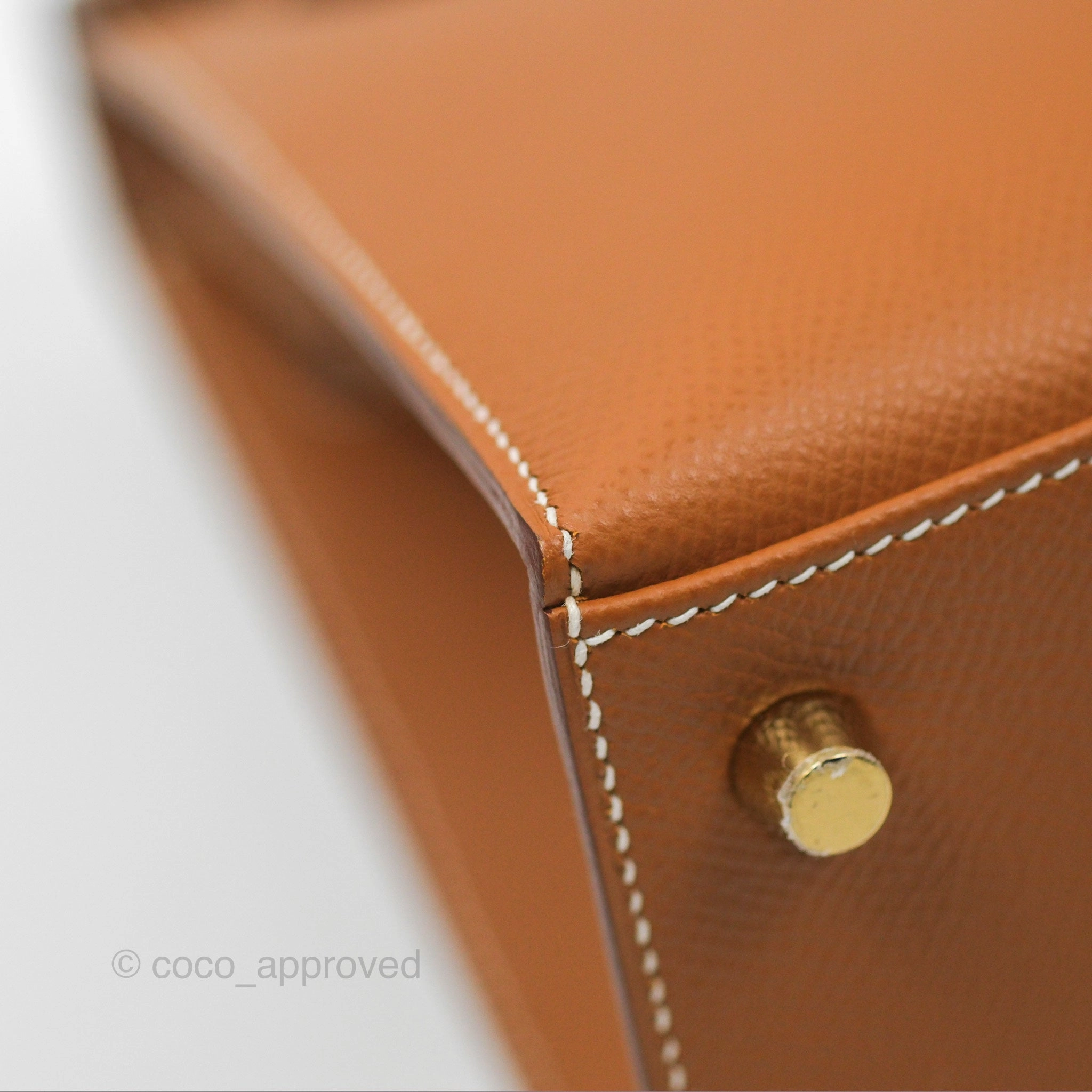 Herms Kelly 25 Sellier Gold Epsom Gold Hardware