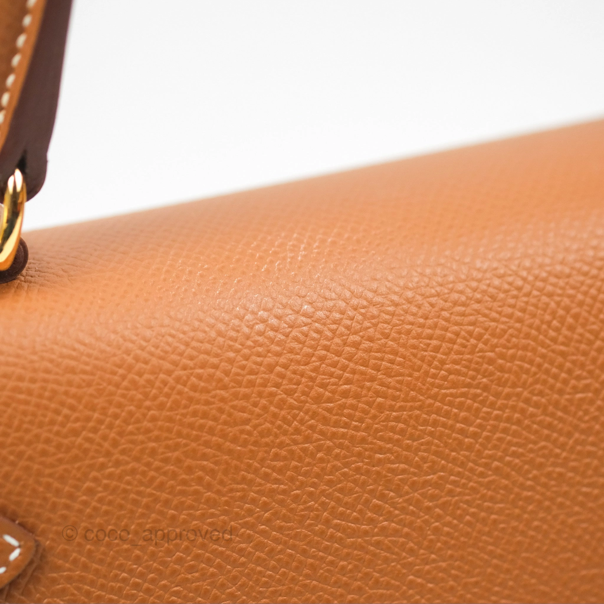 Herms Kelly 25 Sellier Gold Epsom Gold Hardware