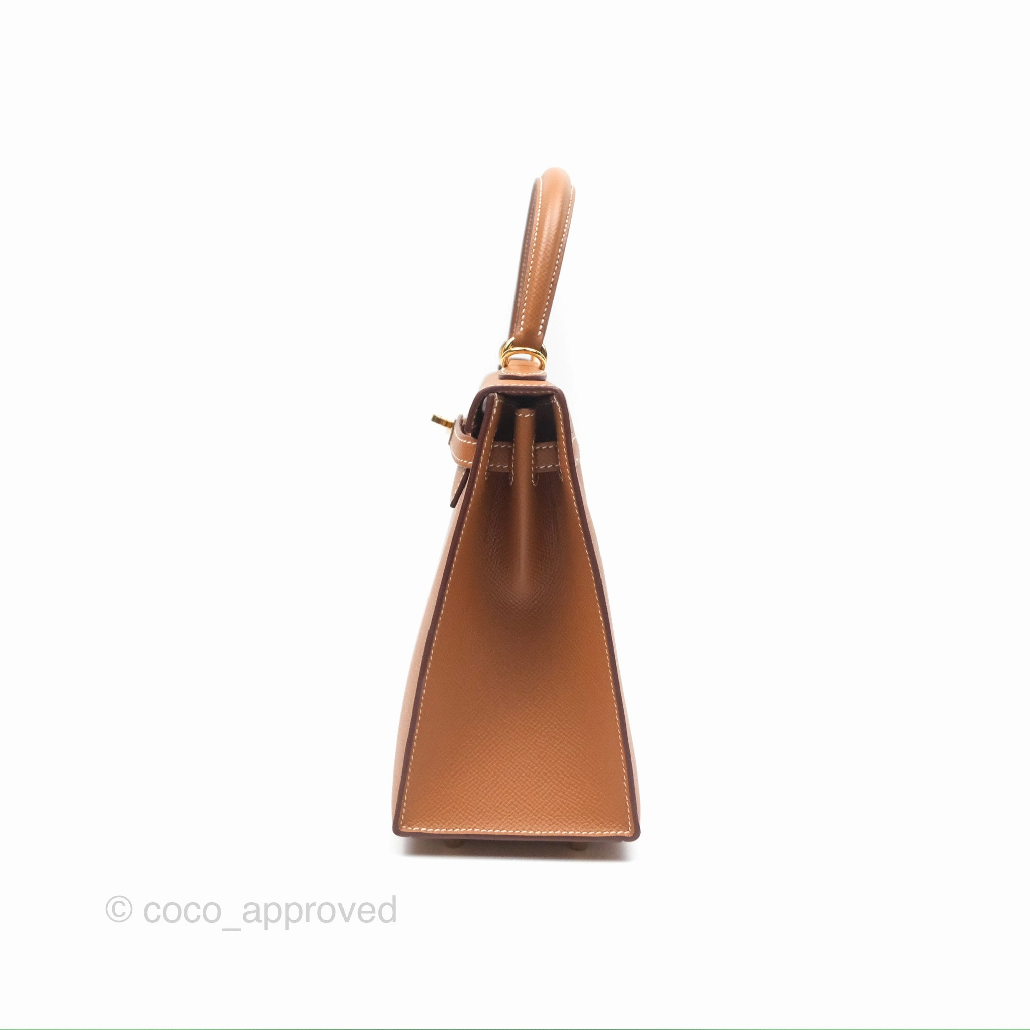 Herms Kelly 25 Sellier Gold Epsom Gold Hardware