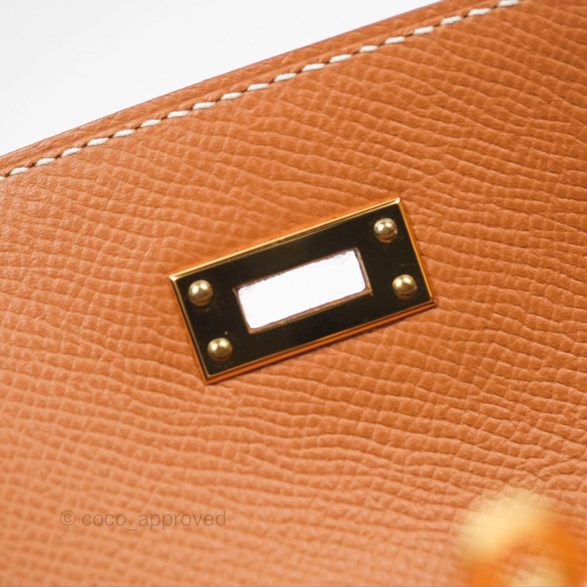 Herms Kelly 25 Sellier Gold Epsom Gold Hardware