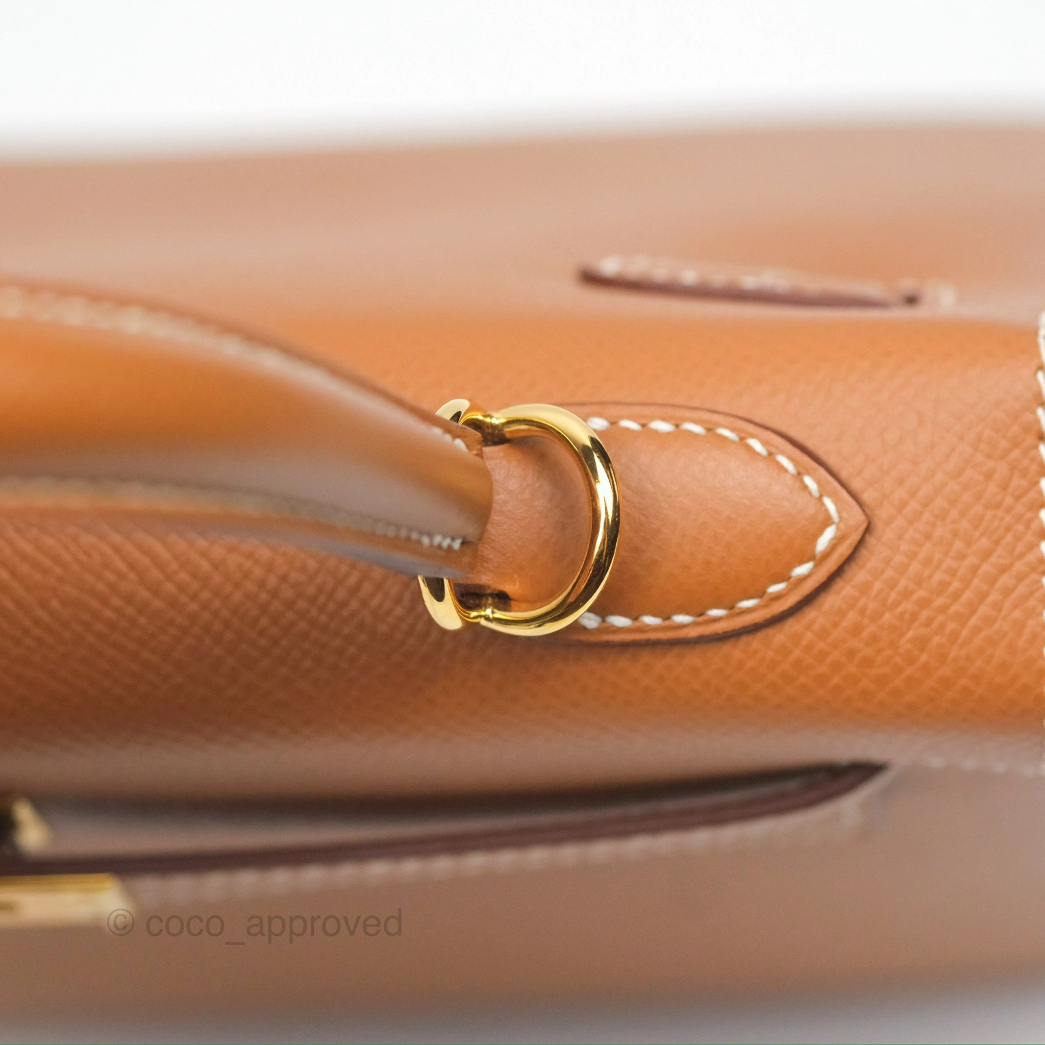 Herms Kelly 25 Sellier Gold Epsom Gold Hardware