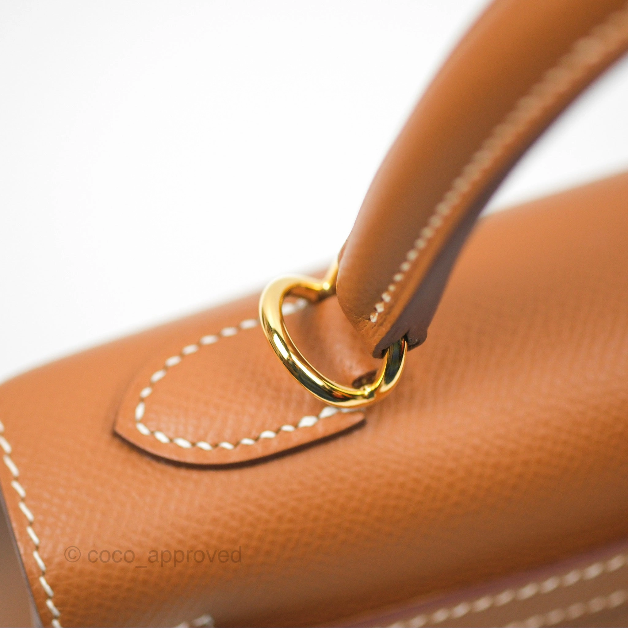 Herms Kelly 25 Sellier Gold Epsom Gold Hardware