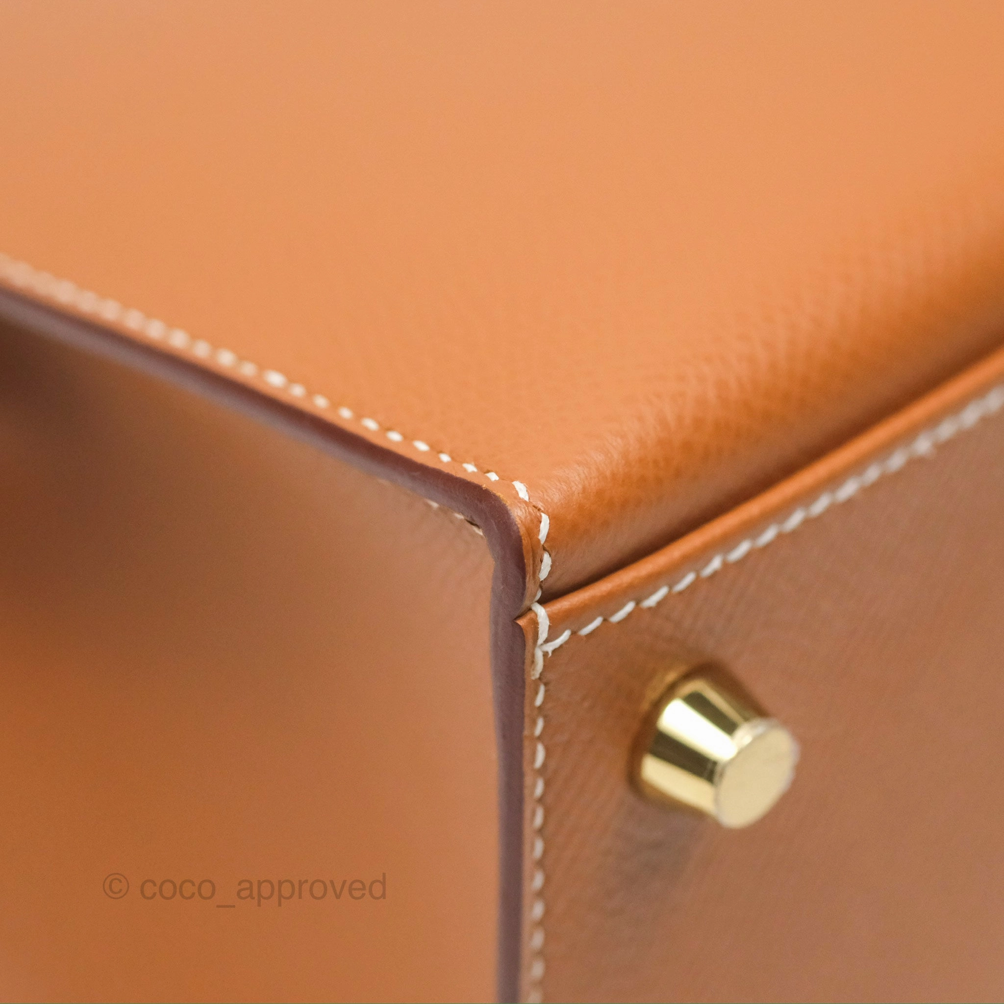 Herms Kelly 25 Sellier Gold Epsom Gold Hardware