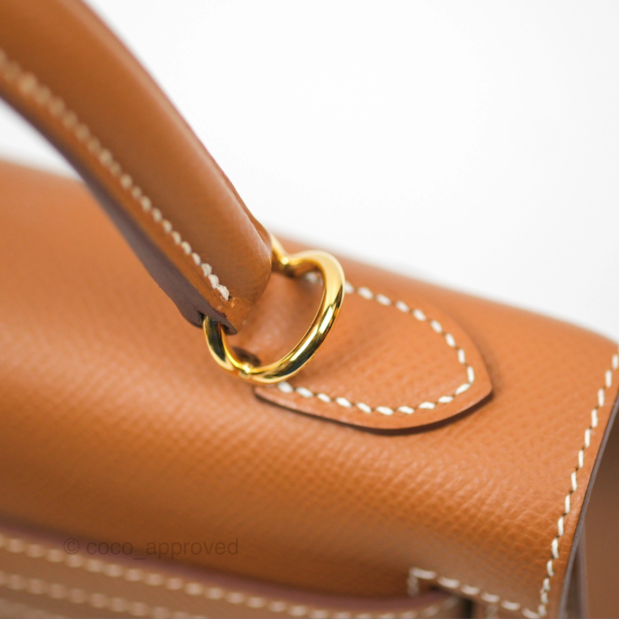 Herms Kelly 25 Sellier Gold Epsom Gold Hardware