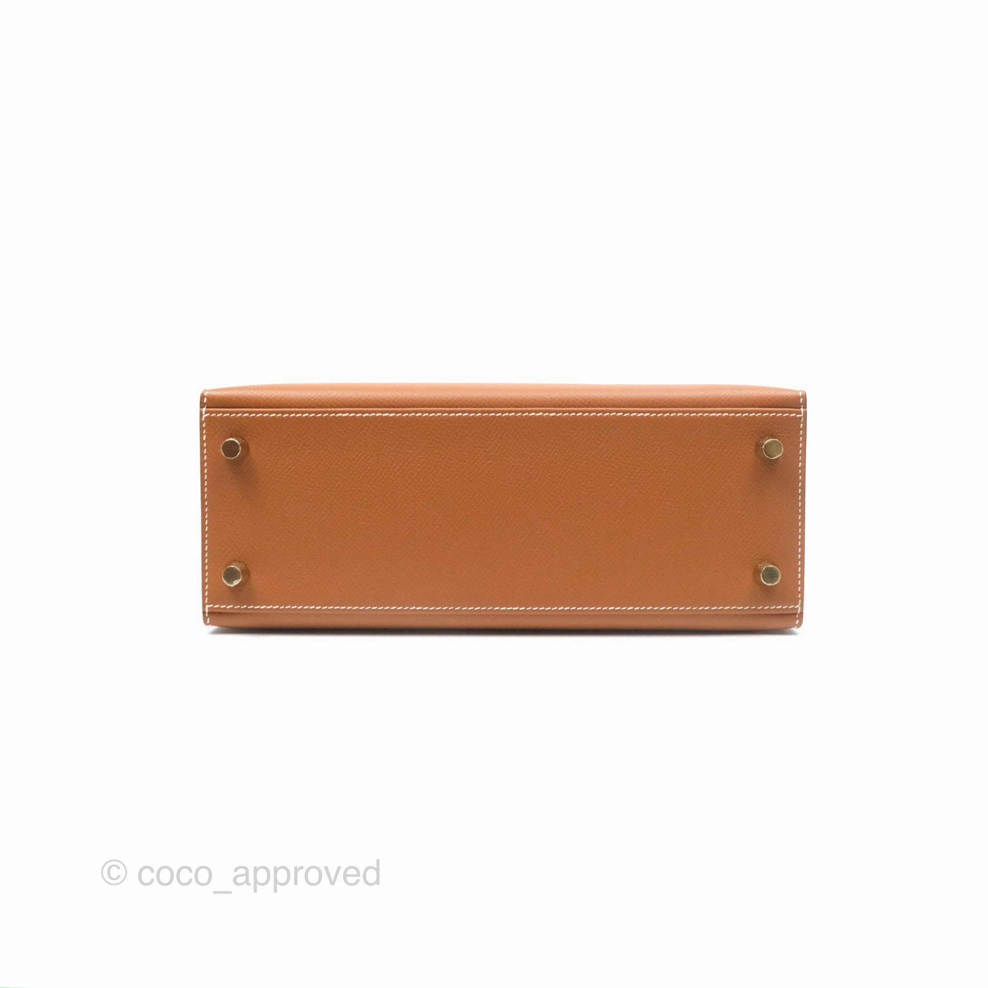 Herms Kelly 25 Sellier Gold Epsom Gold Hardware