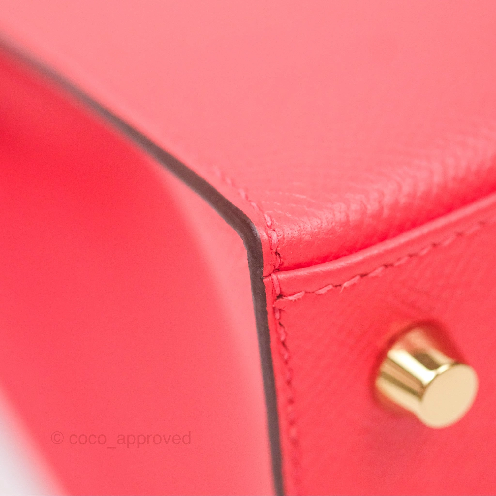 Herms Kelly 25 Sellier Rose Jaipur Epsom Gold Hardware