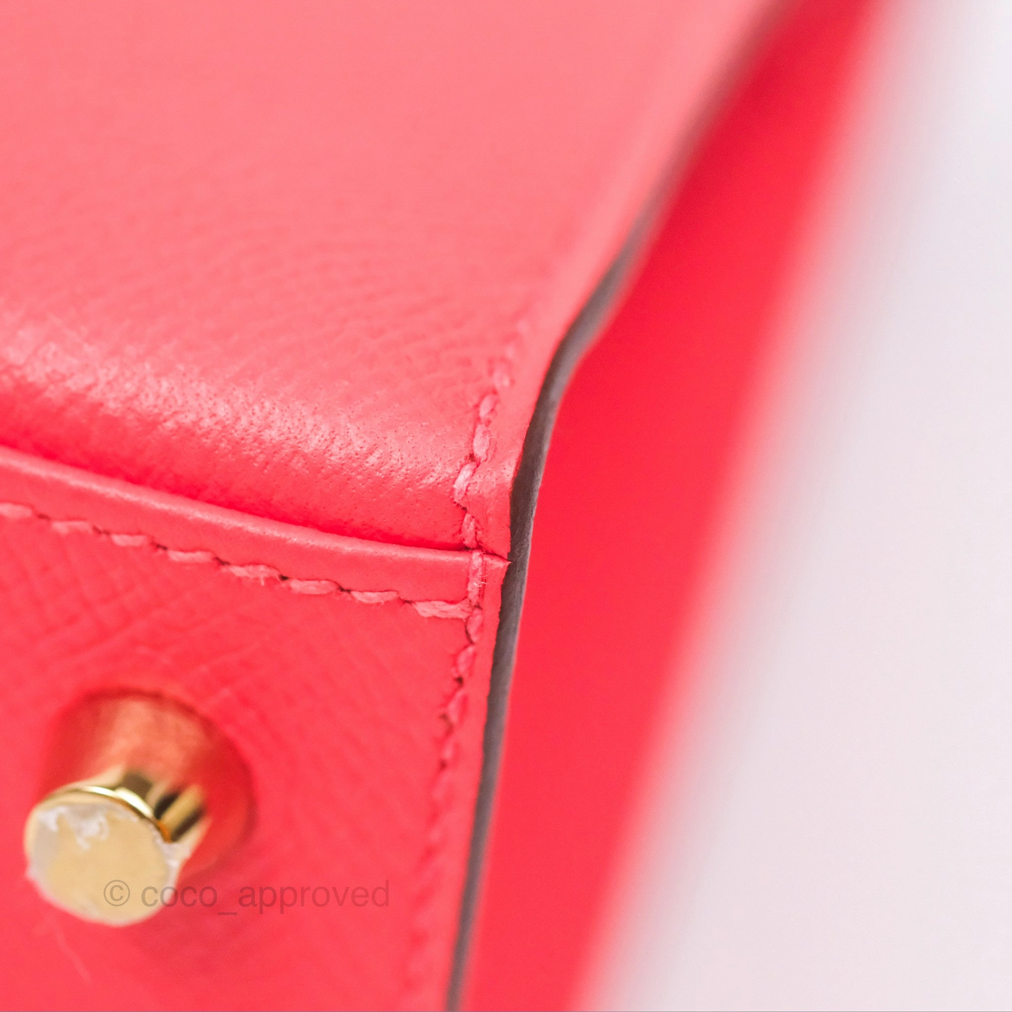 Herms Kelly 25 Sellier Rose Jaipur Epsom Gold Hardware