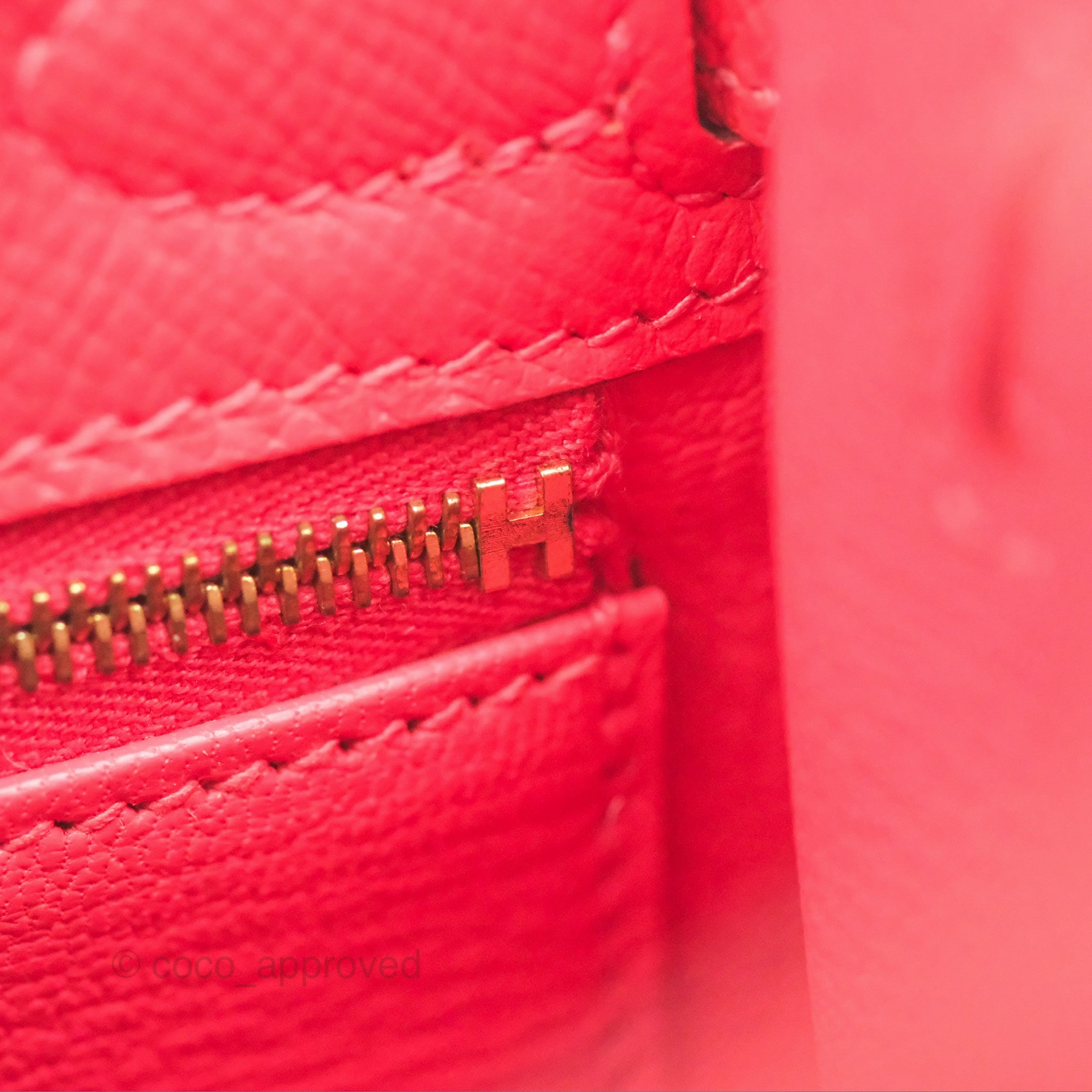 Herms Kelly 25 Sellier Rose Jaipur Epsom Gold Hardware