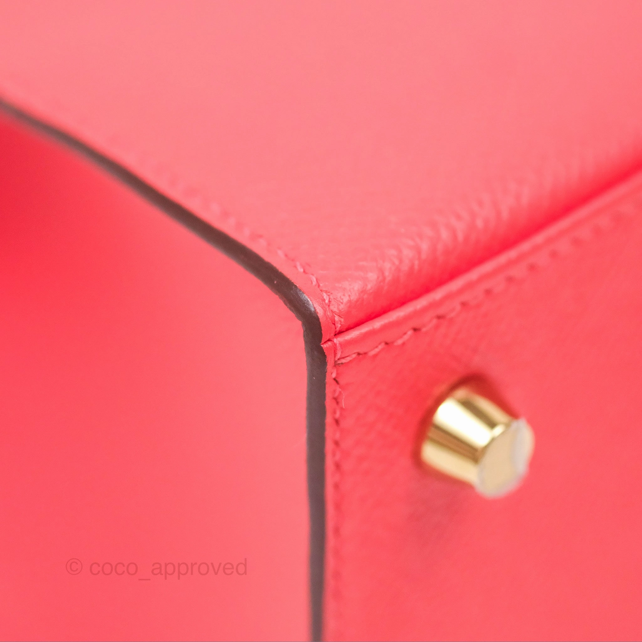 Herms Kelly 25 Sellier Rose Jaipur Epsom Gold Hardware