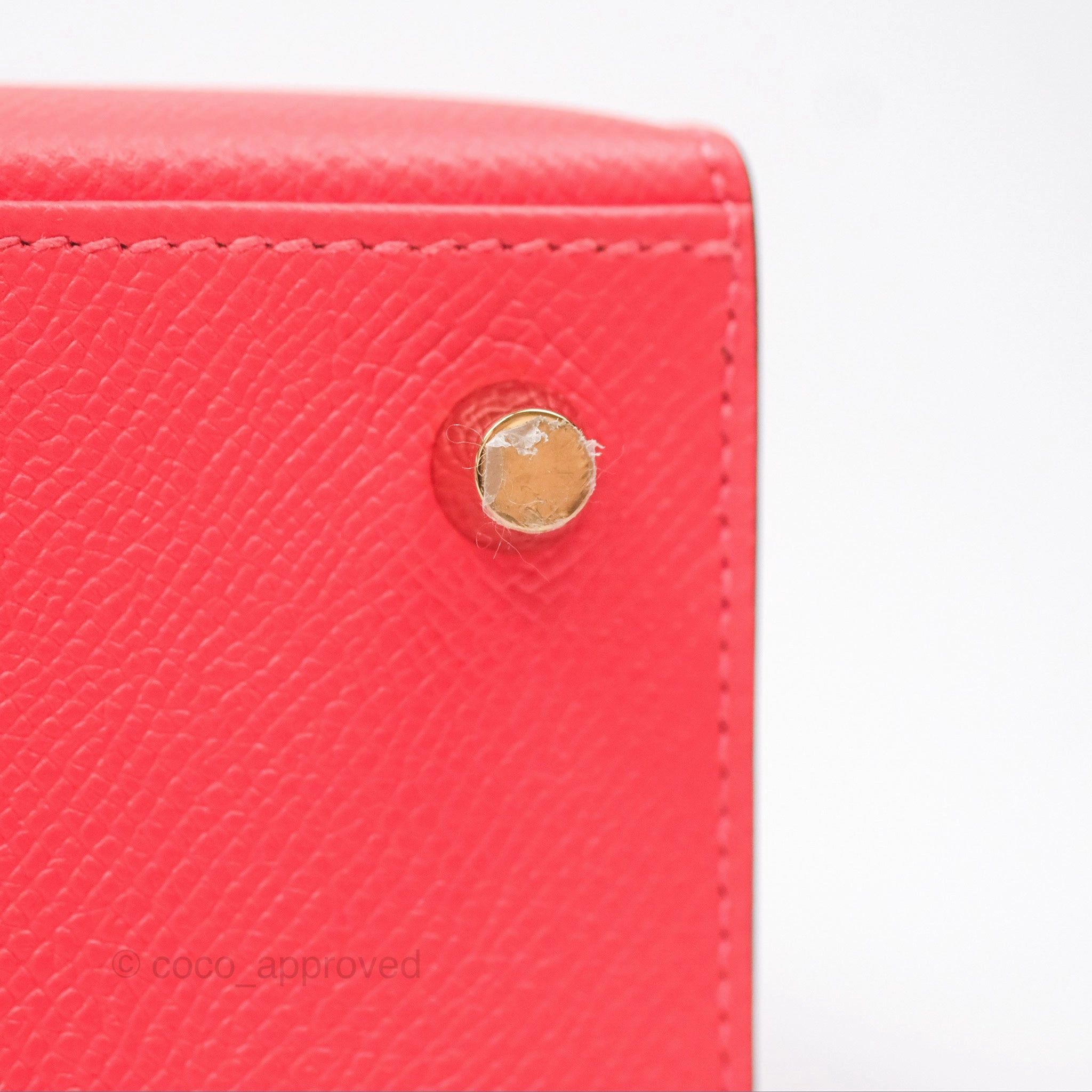 Herms Kelly 25 Sellier Rose Jaipur Epsom Gold Hardware