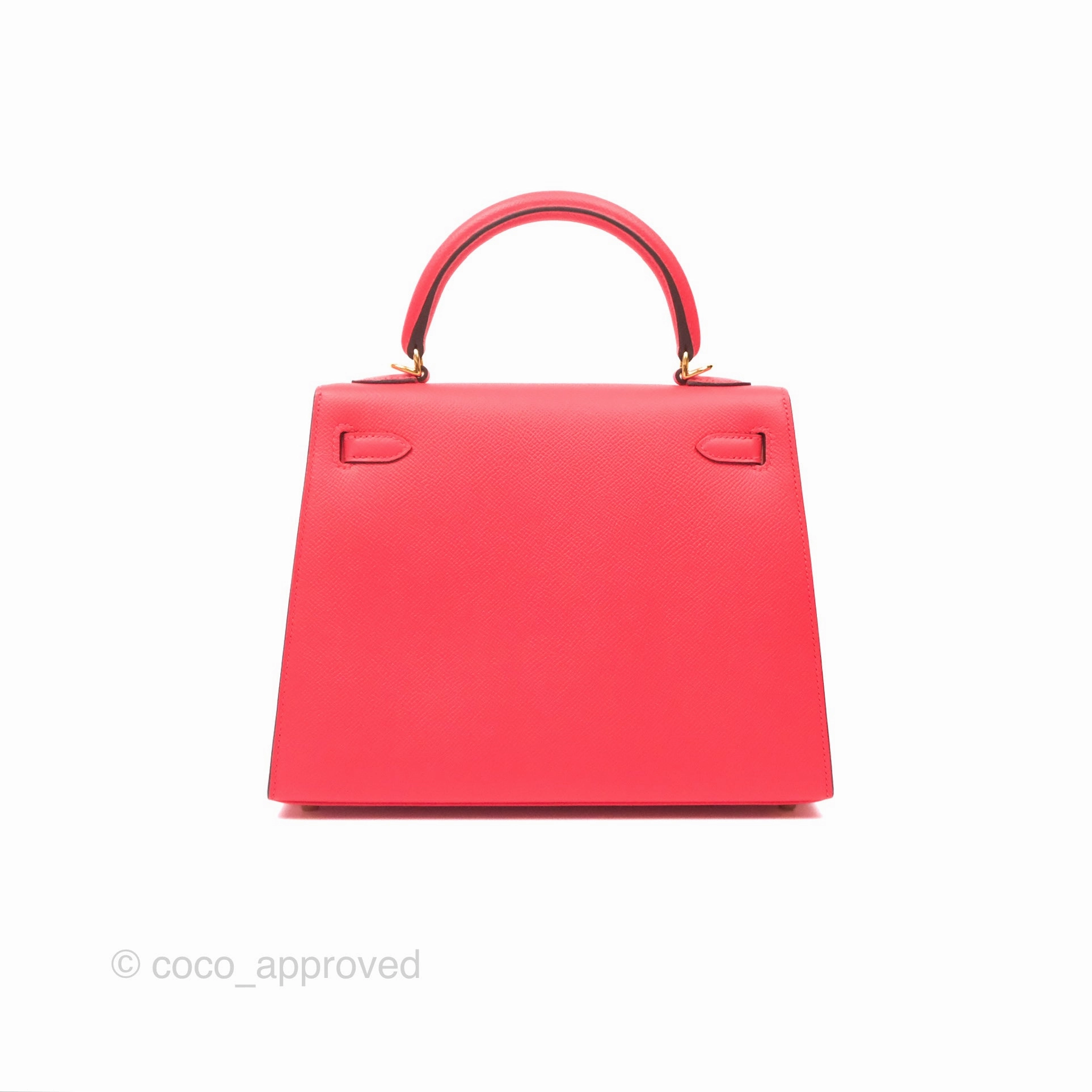 Herms Kelly 25 Sellier Rose Jaipur Epsom Gold Hardware