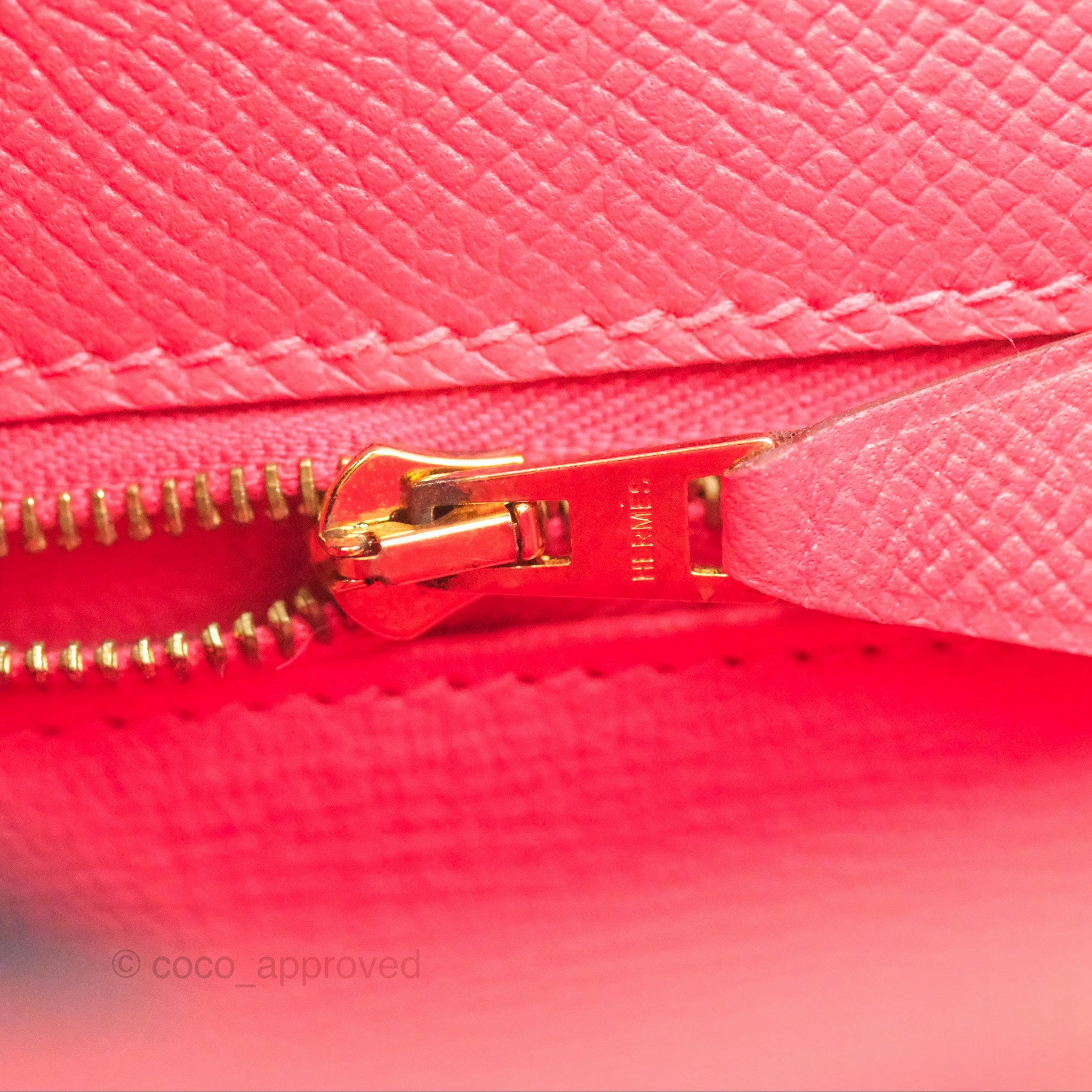 Herms Kelly 25 Sellier Rose Jaipur Epsom Gold Hardware