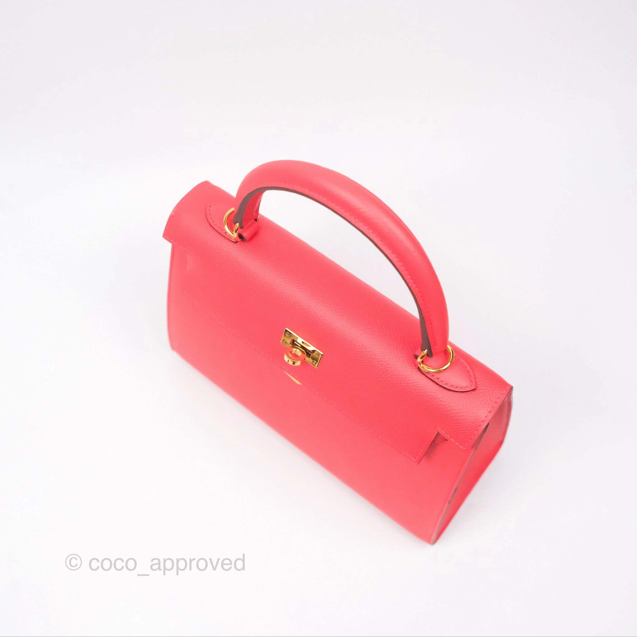 Herms Kelly 25 Sellier Rose Jaipur Epsom Gold Hardware