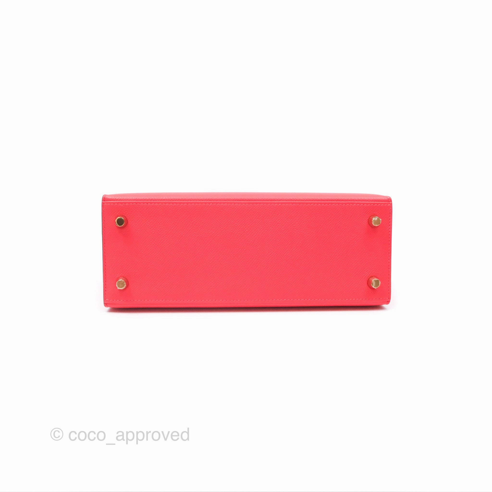 Herms Kelly 25 Sellier Rose Jaipur Epsom Gold Hardware