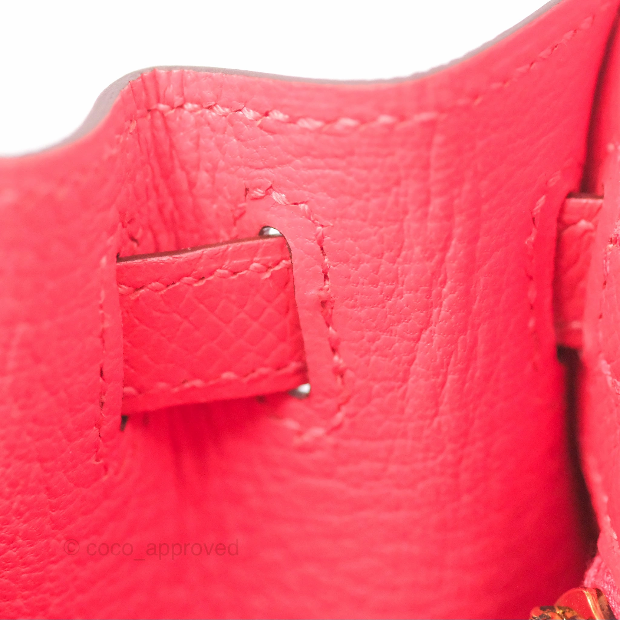 Herms Kelly 25 Sellier Rose Jaipur Epsom Gold Hardware