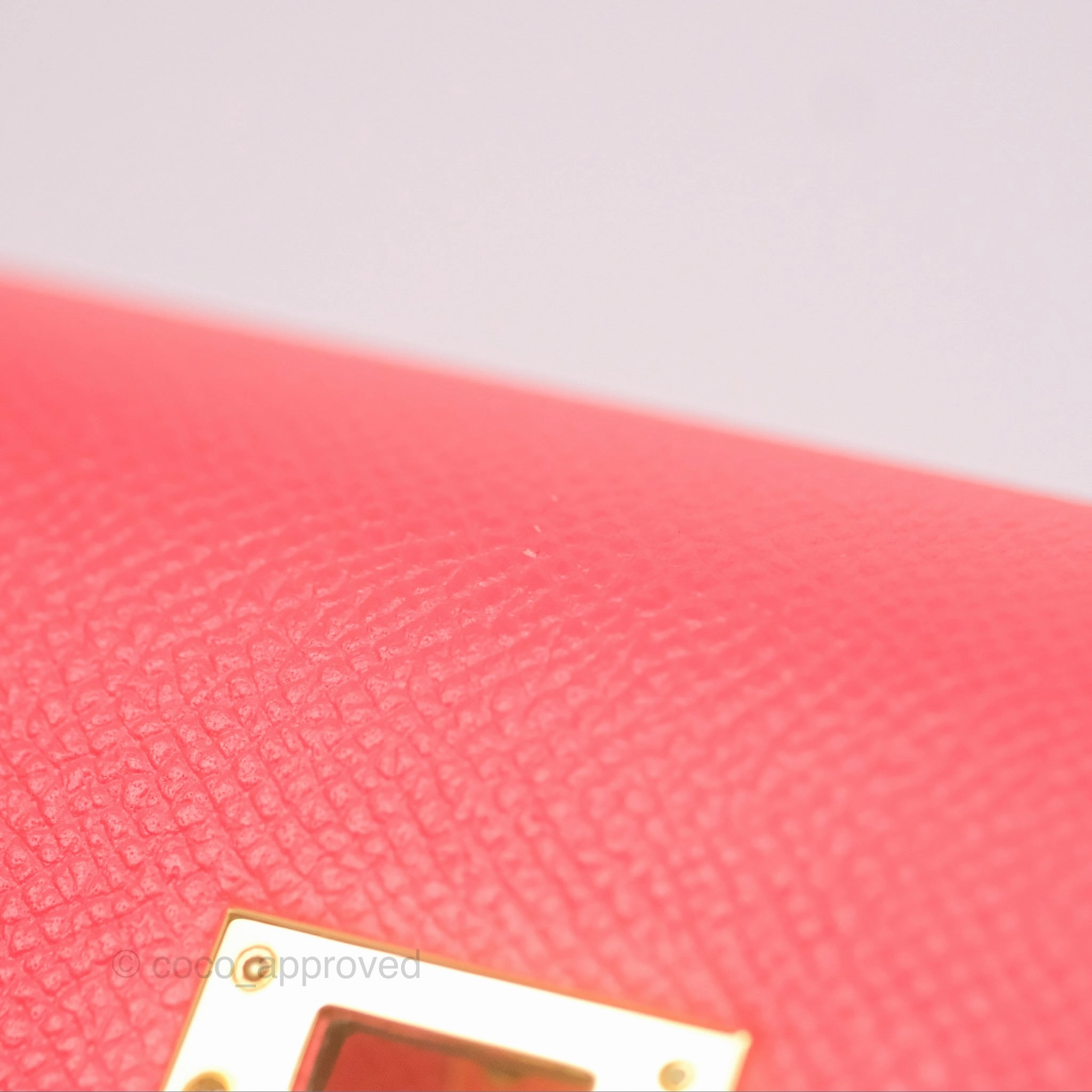 Herms Kelly 25 Sellier Rose Jaipur Epsom Gold Hardware