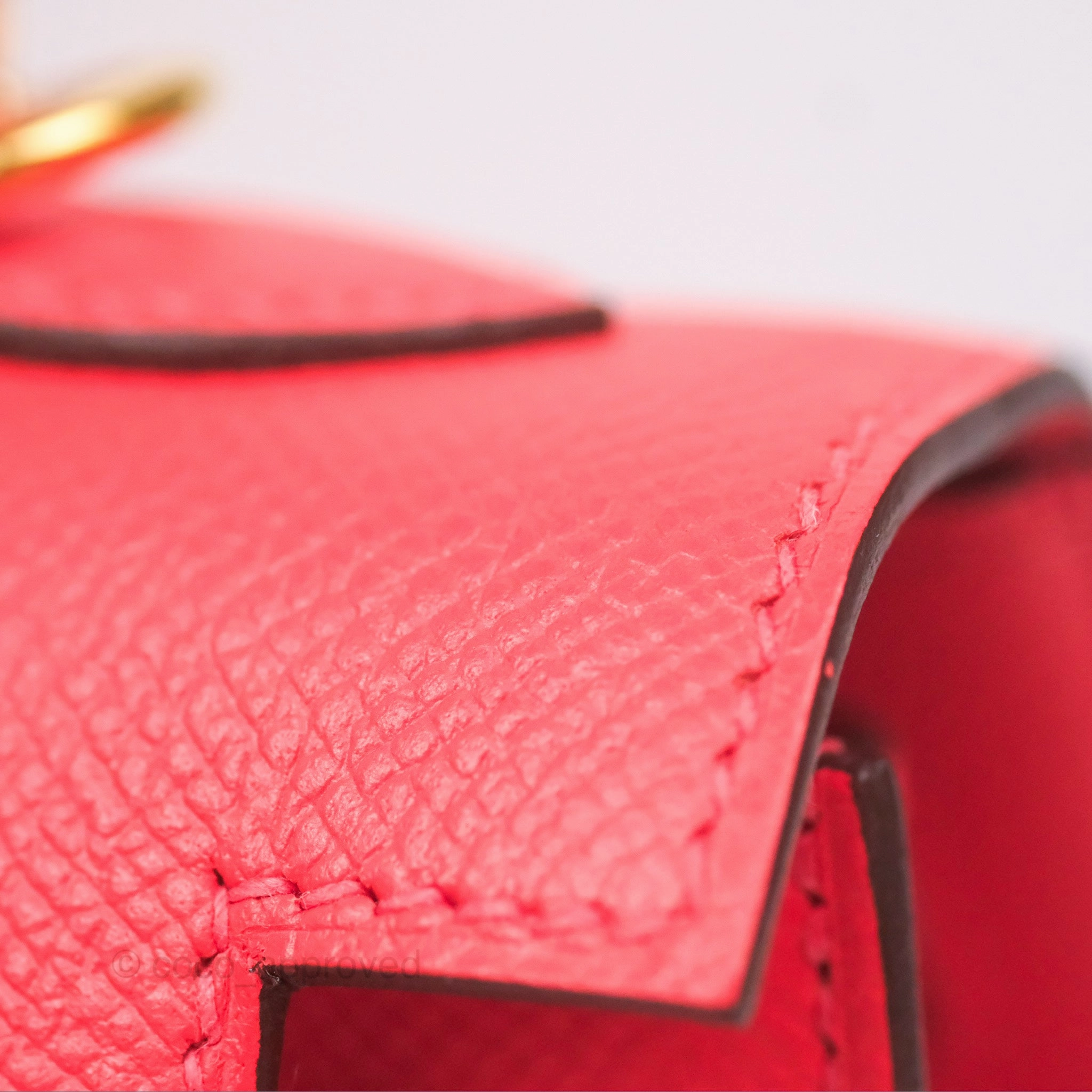 Herms Kelly 25 Sellier Rose Jaipur Epsom Gold Hardware