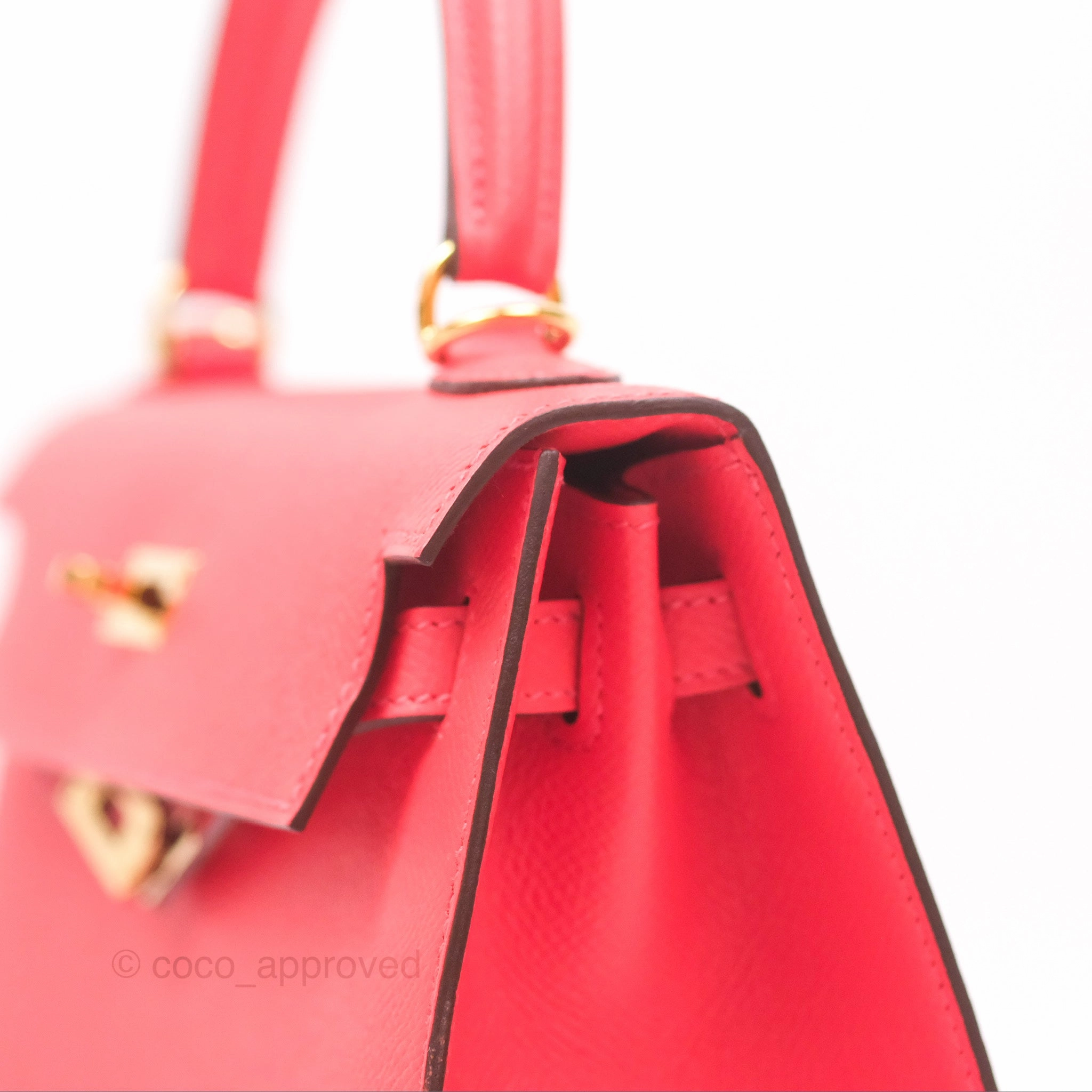 Herms Kelly 25 Sellier Rose Jaipur Epsom Gold Hardware