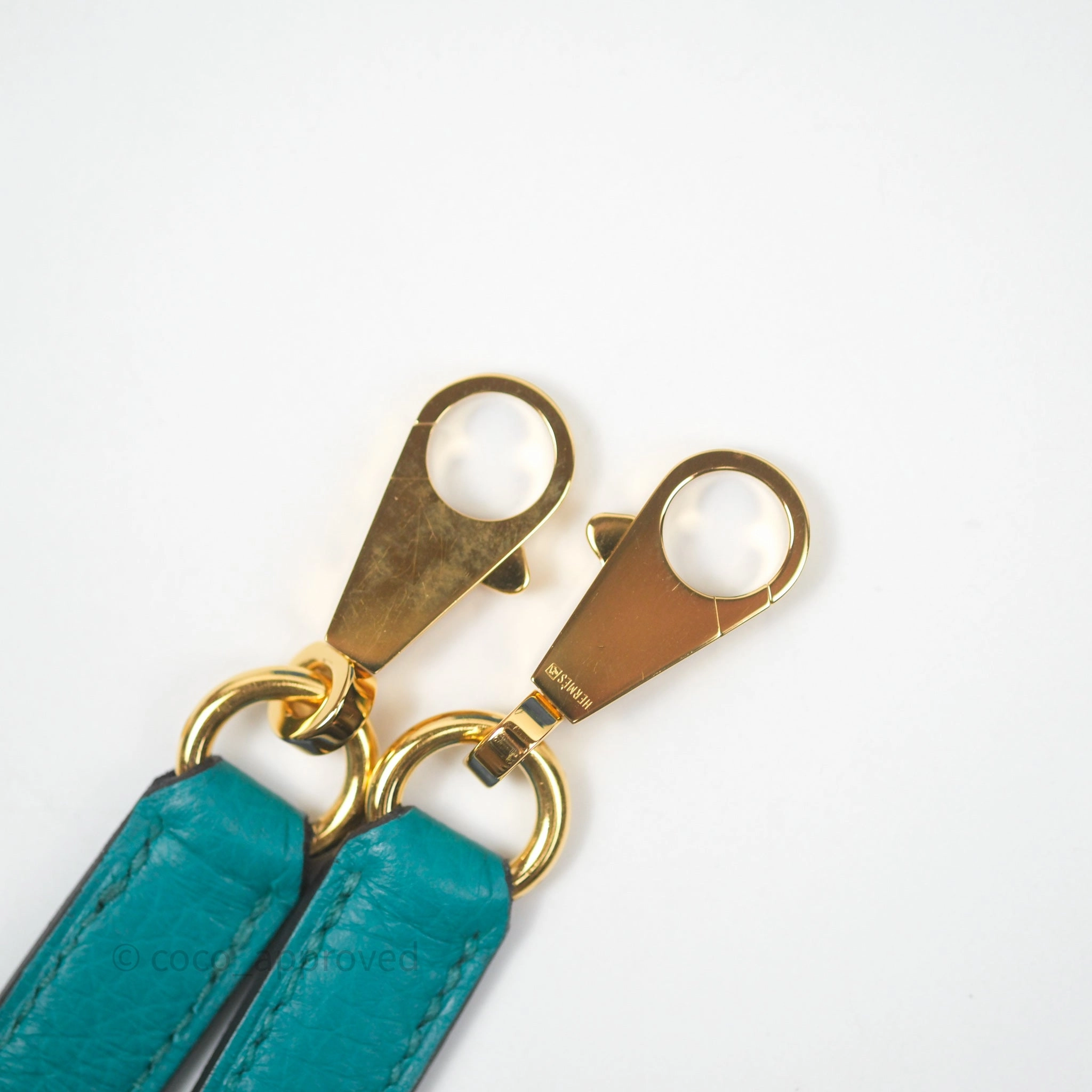Herms Kelly 28 Retourne Bleu Paon 7F Clemence Gold Hardware