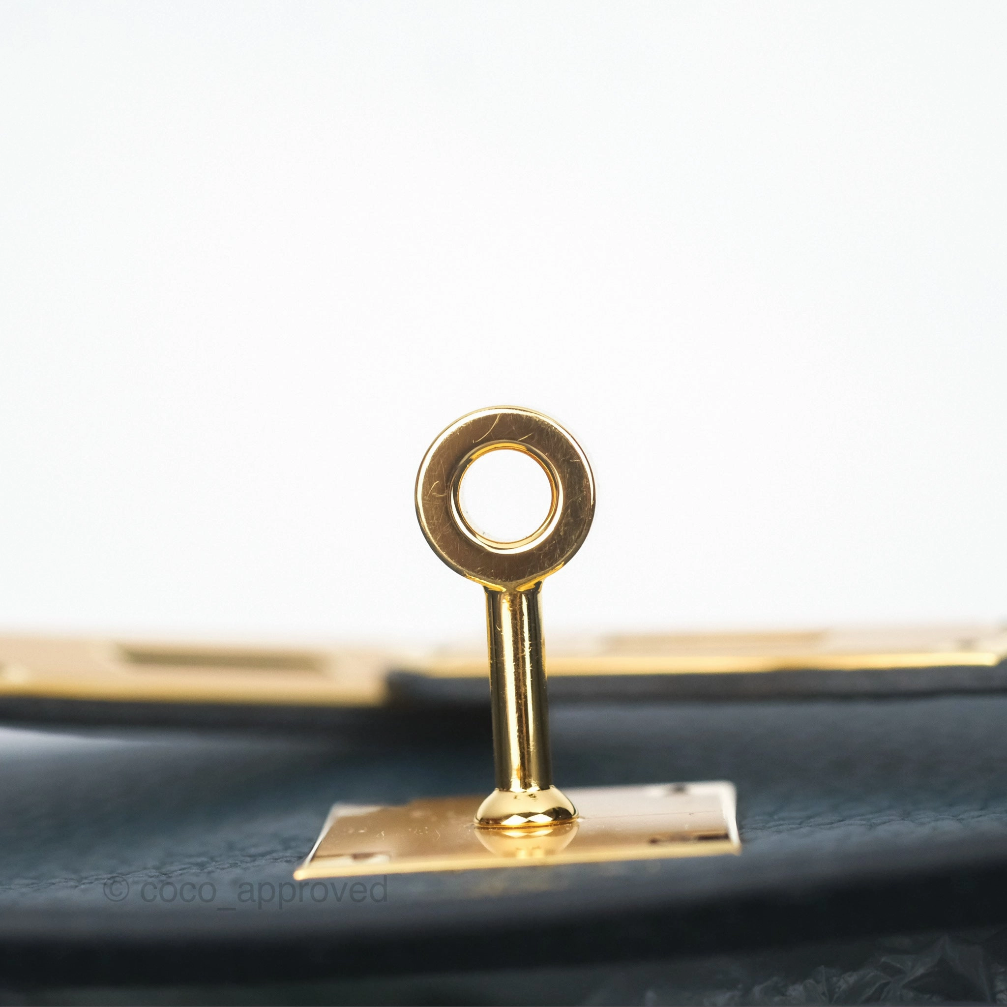Herms Kelly 28 Retourne Dark Green Clemence Gold Hardware