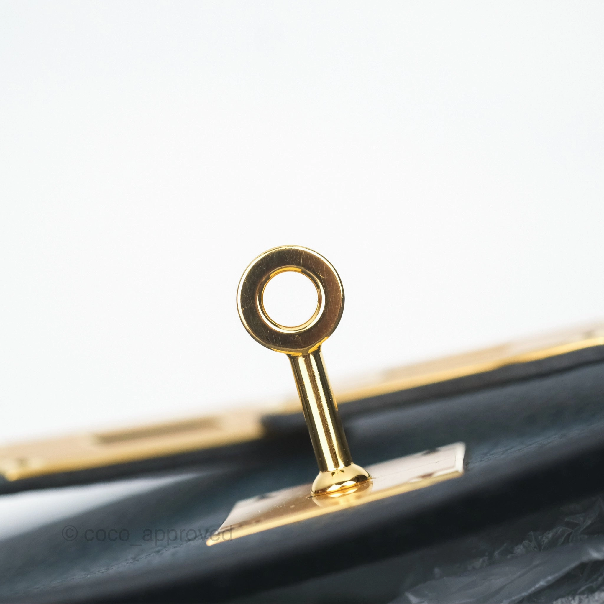 Herms Kelly 28 Retourne Dark Green Clemence Gold Hardware