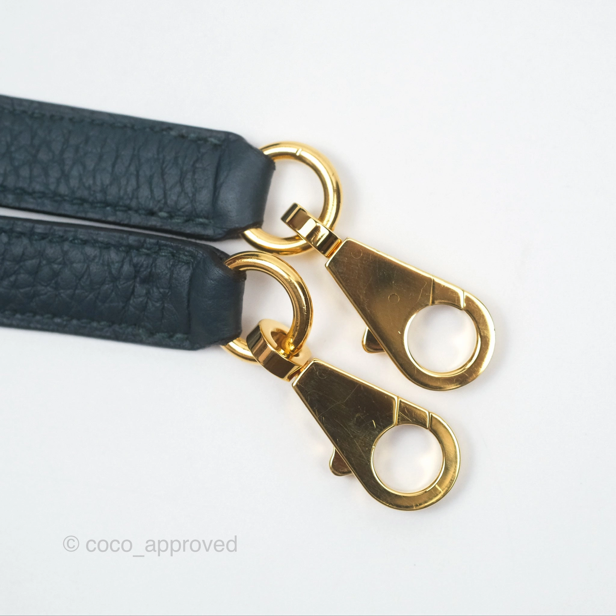 Herms Kelly 28 Retourne Dark Green Clemence Gold Hardware