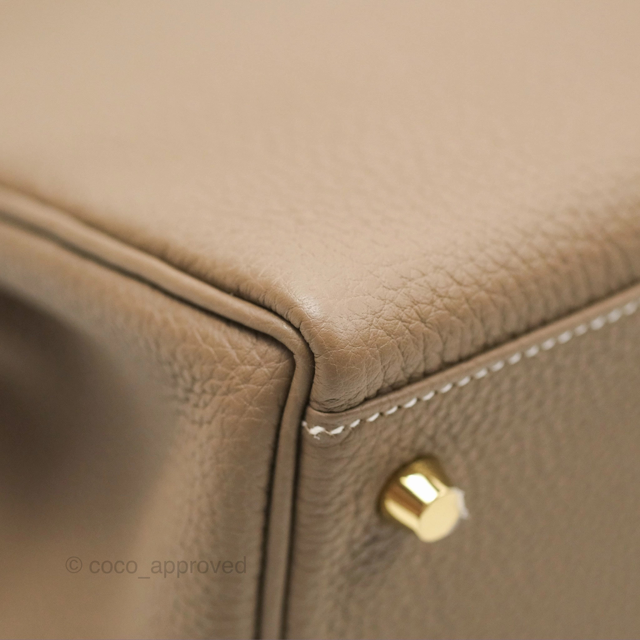 Herms Kelly 28 Retourne Etoupe Togo Gold Hardware