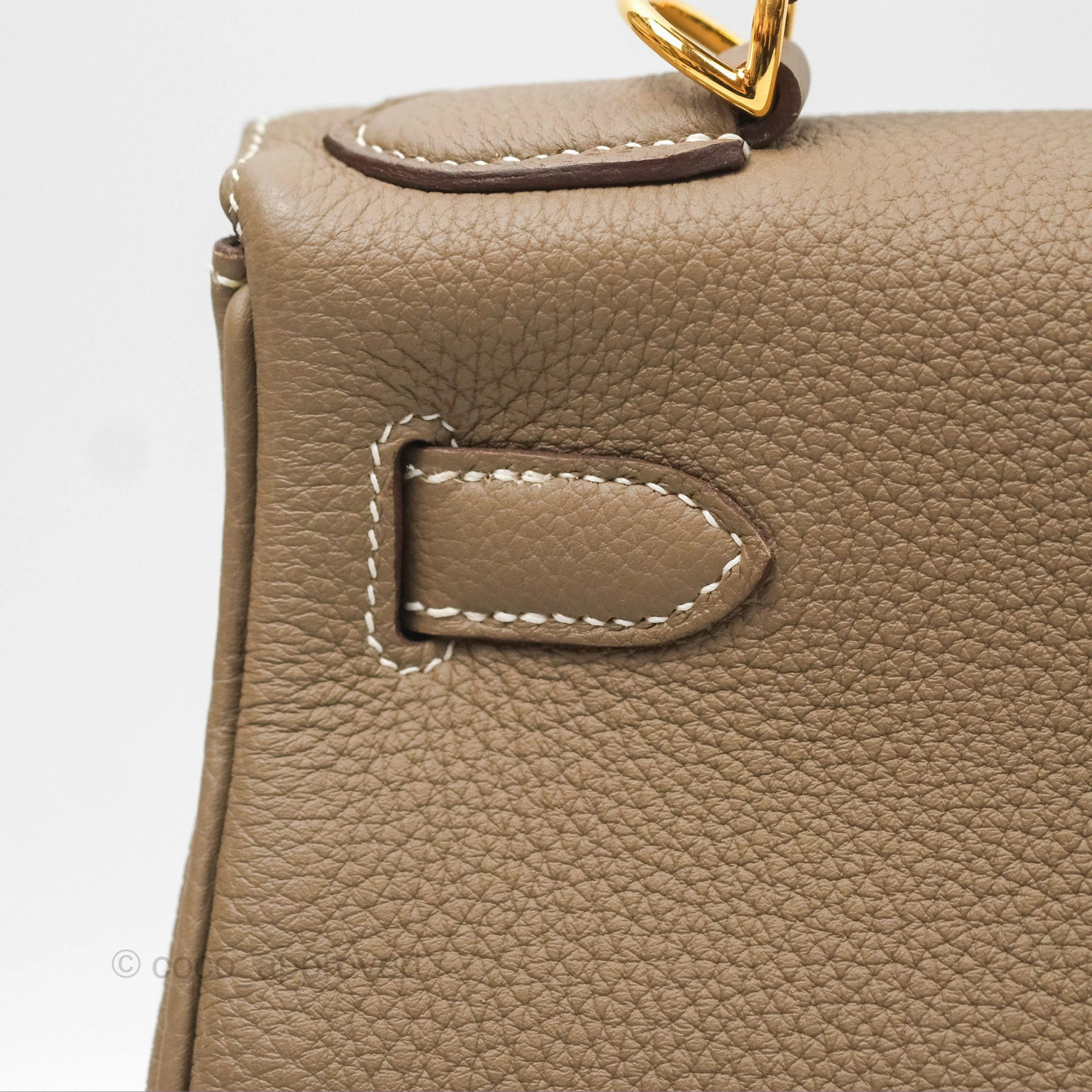Herms Kelly 28 Retourne Etoupe Togo Gold Hardware