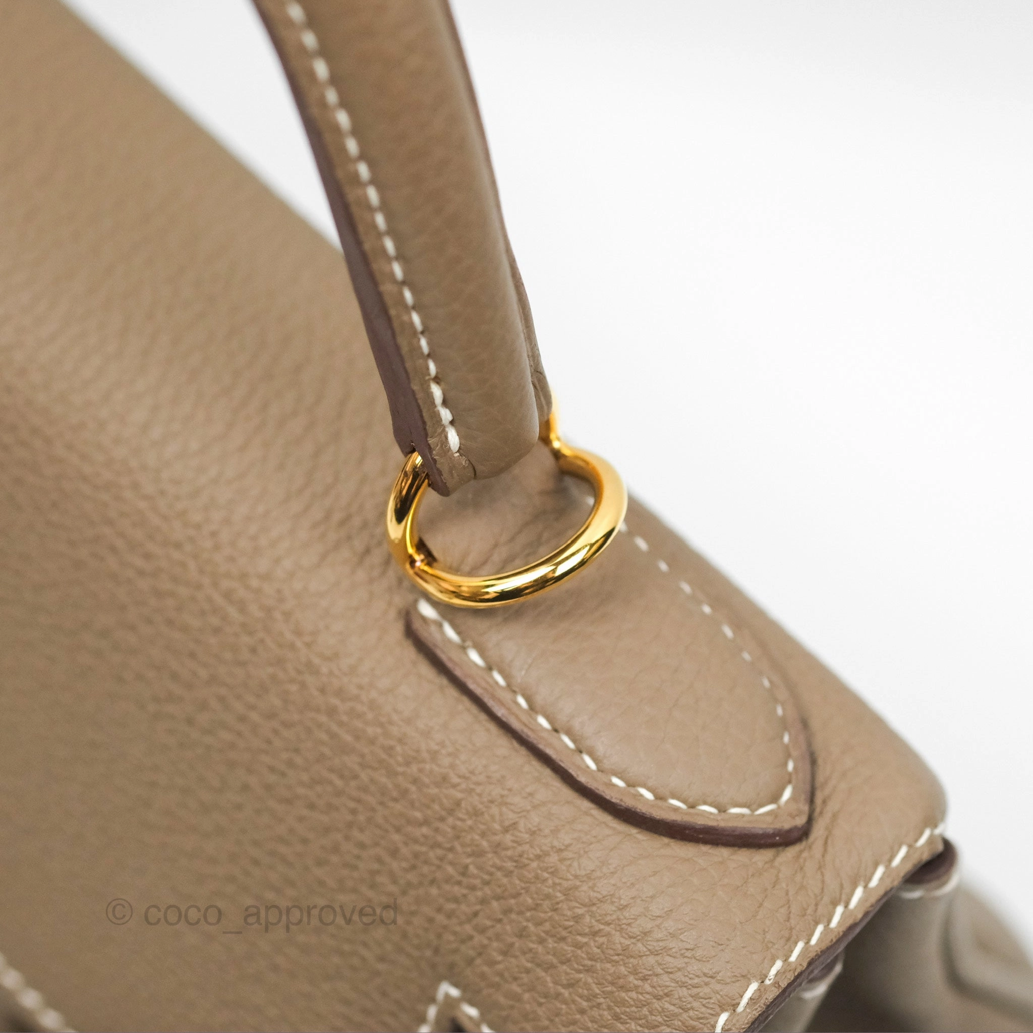 Herms Kelly 28 Retourne Etoupe Togo Gold Hardware