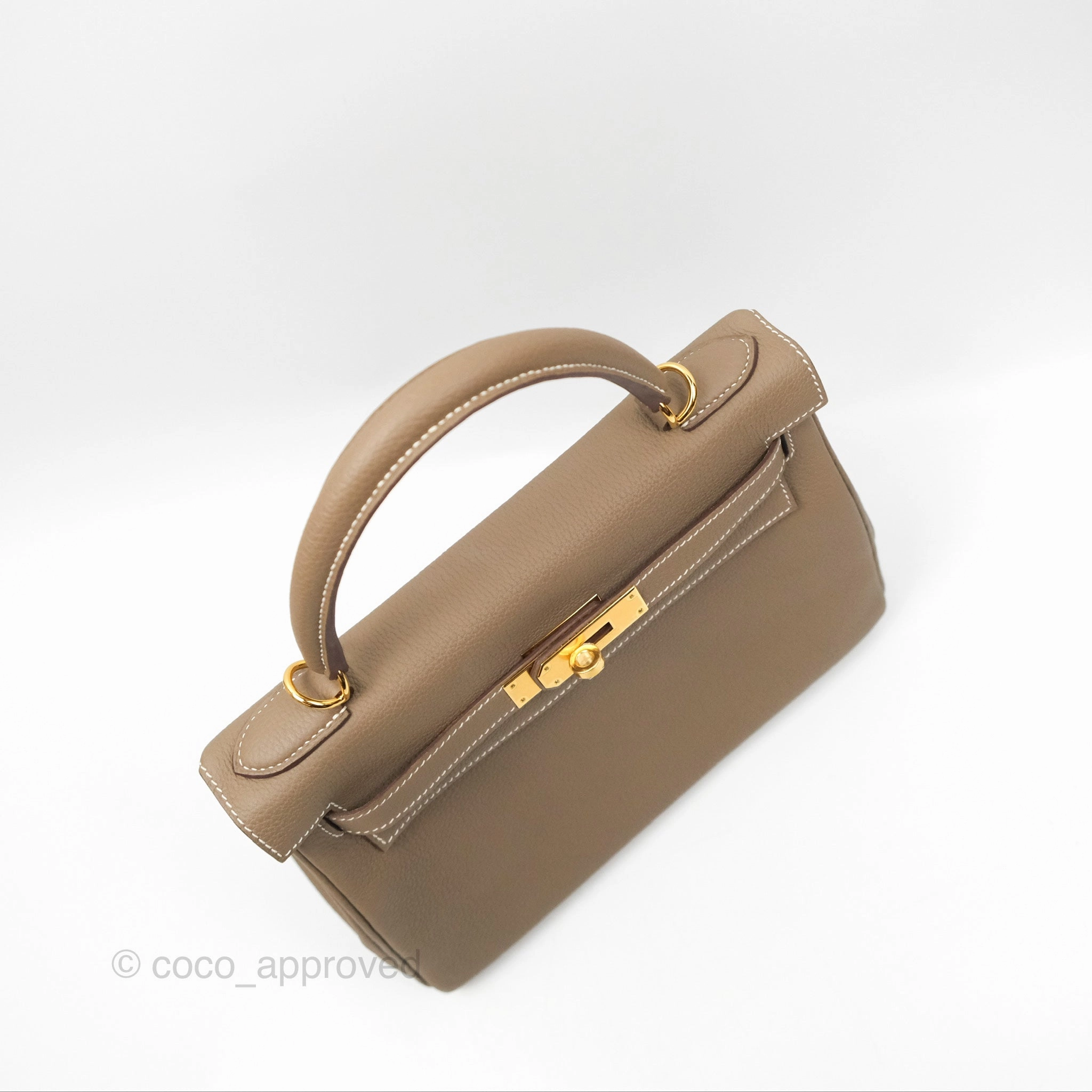 Herms Kelly 28 Retourne Etoupe Togo Gold Hardware