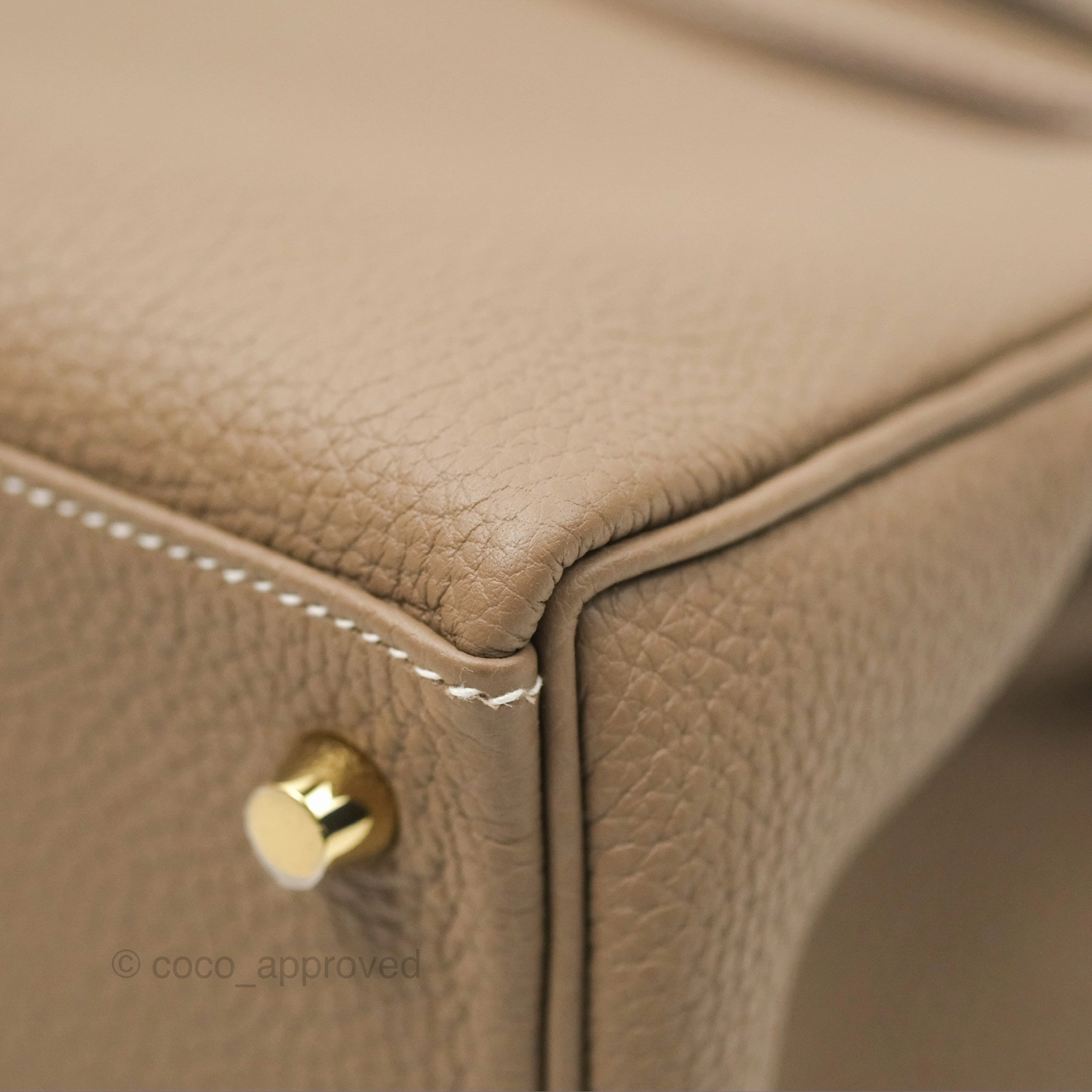Herms Kelly 28 Retourne Etoupe Togo Gold Hardware