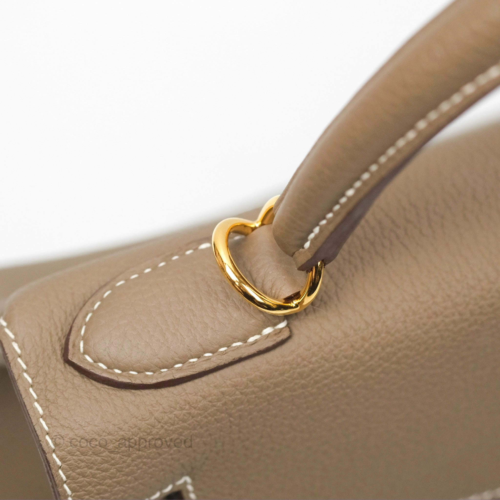 Herms Kelly 28 Retourne Etoupe Togo Gold Hardware
