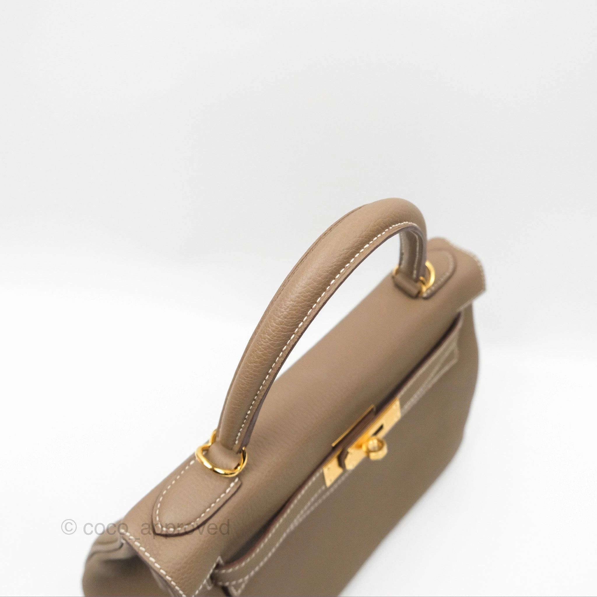 Herms Kelly 28 Retourne Etoupe Togo Gold Hardware