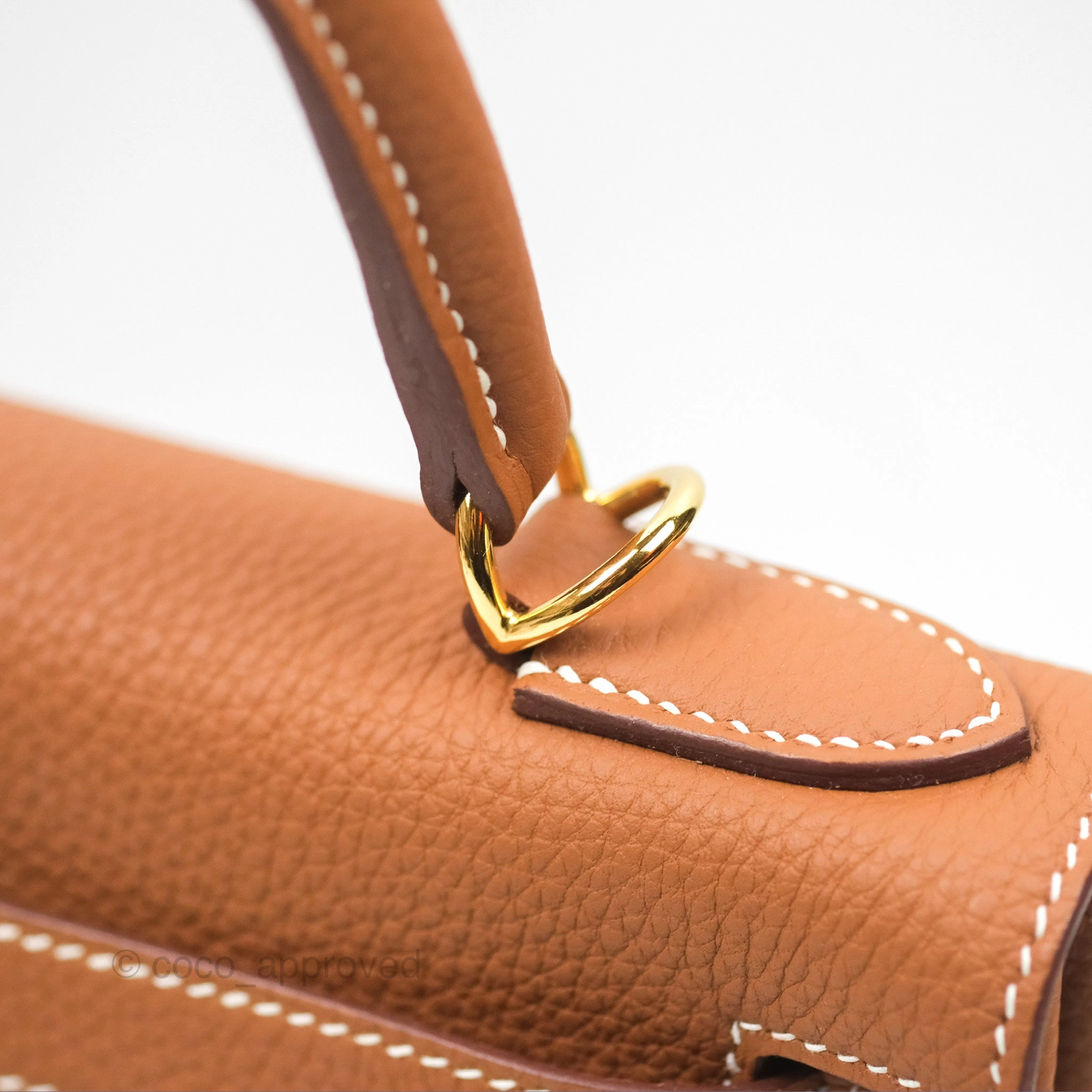 Herms Kelly 28 Retourne Gold Togo Gold Hardware