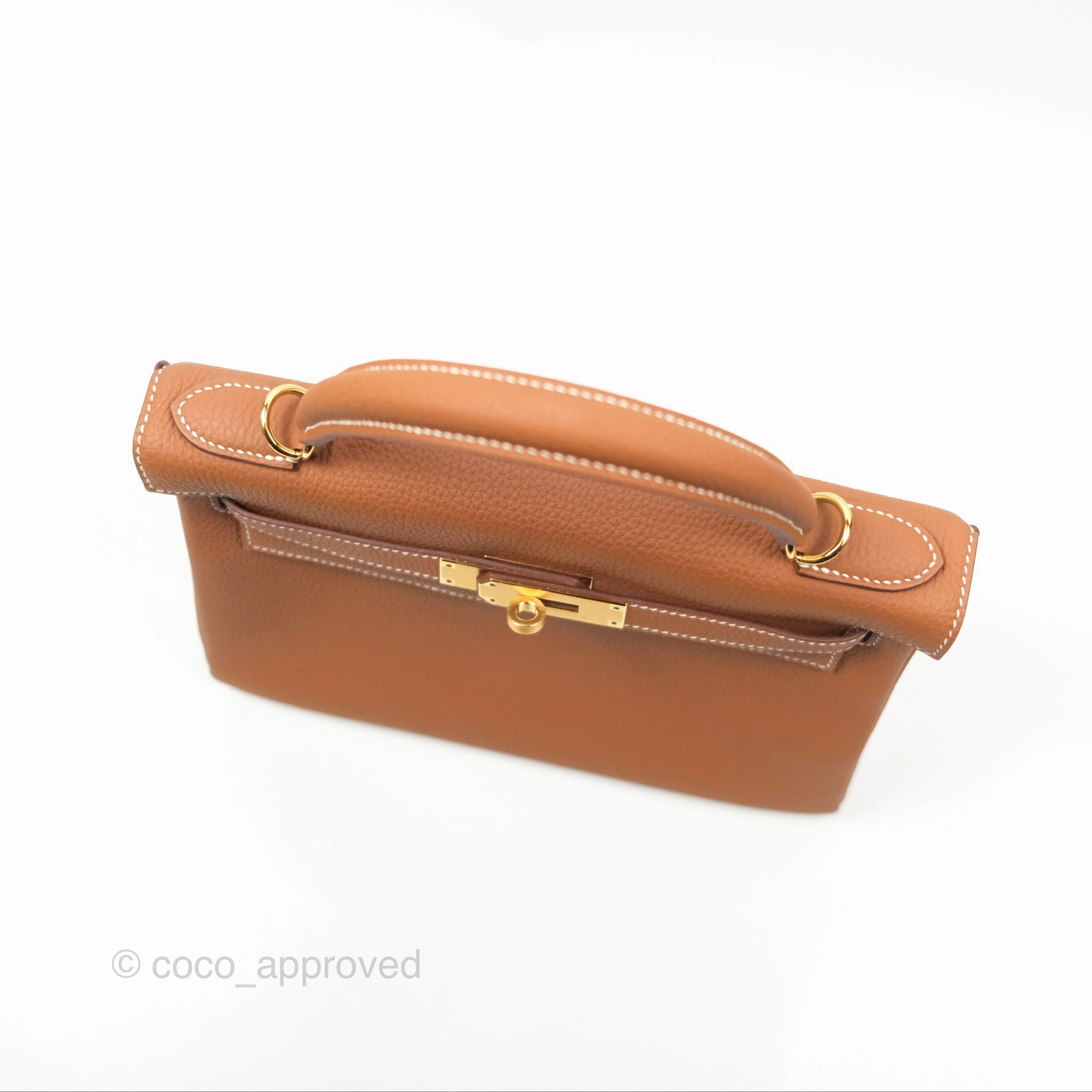 Herms Kelly 28 Retourne Gold Togo Gold Hardware