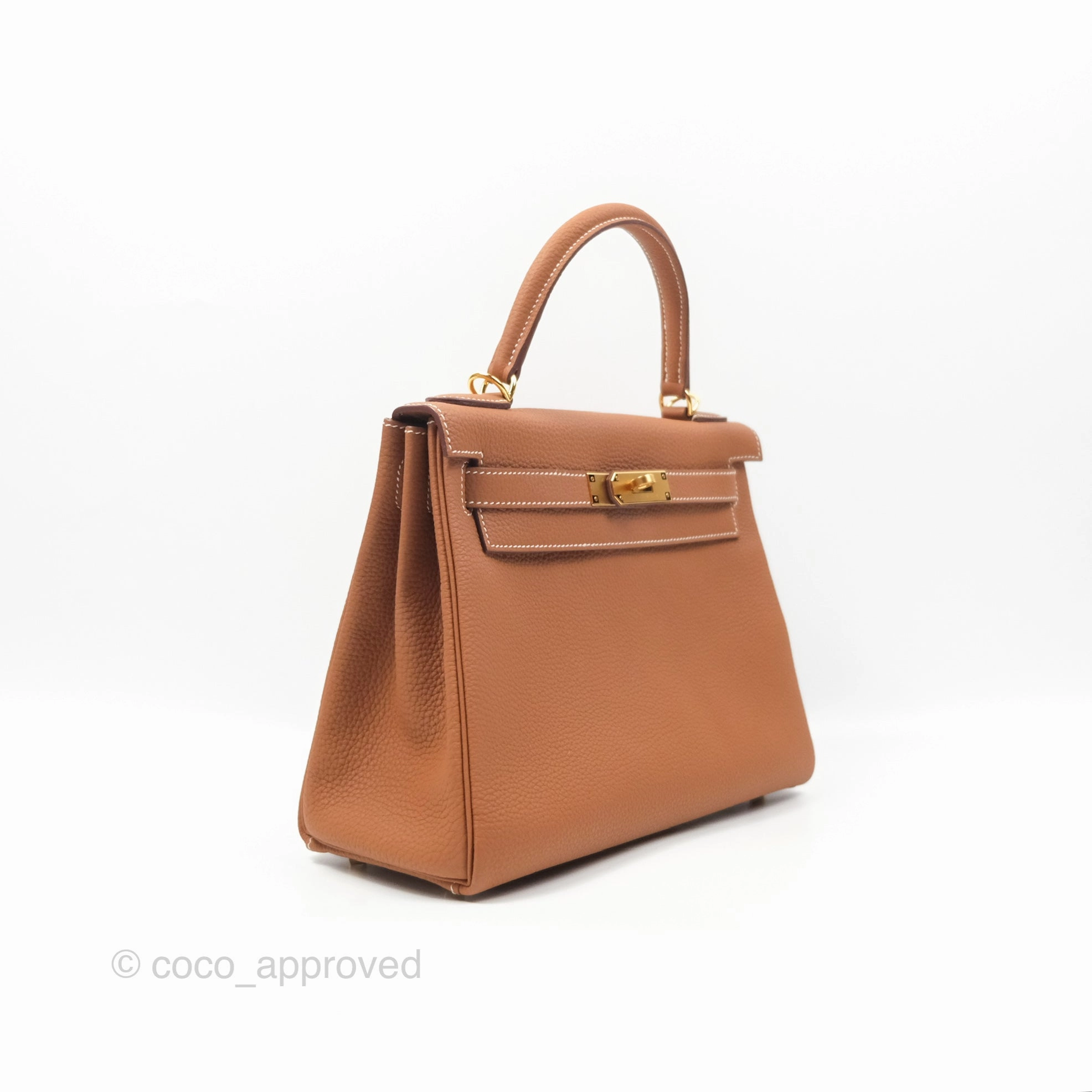 Herms Kelly 28 Retourne Gold Togo Gold Hardware