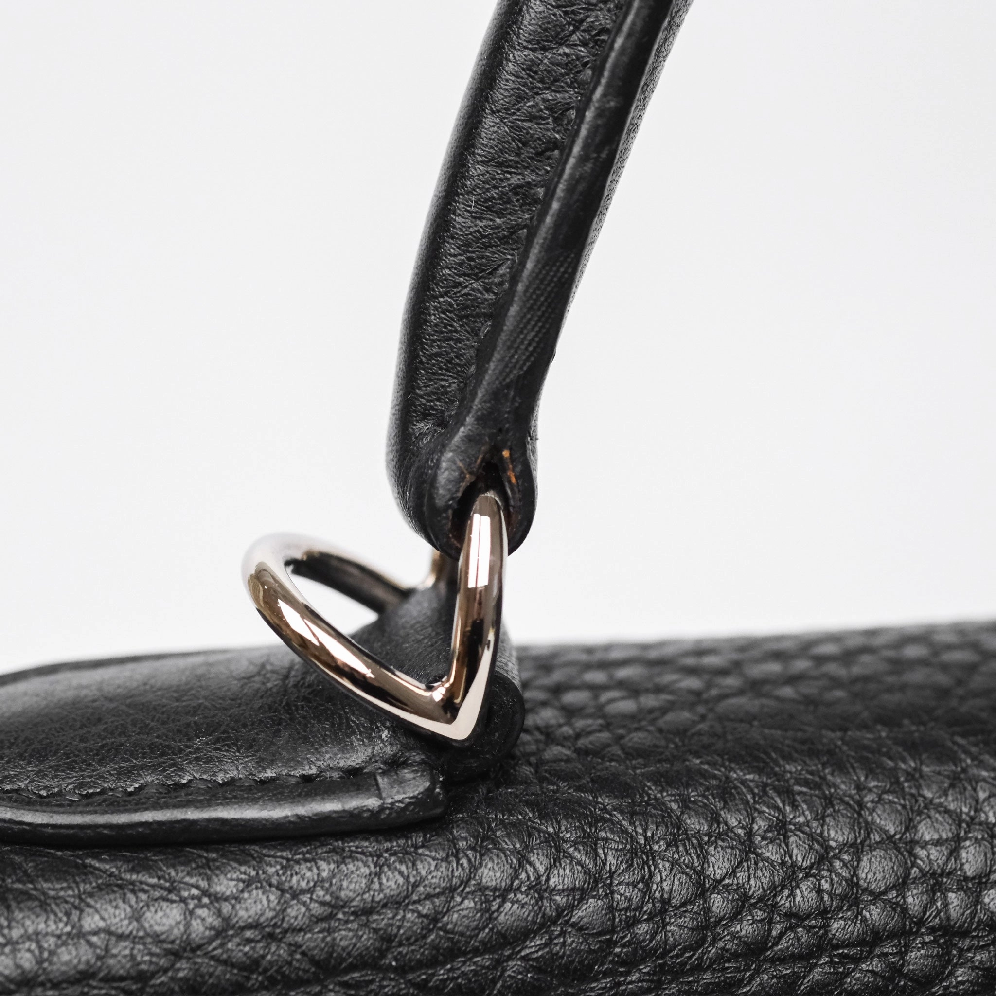 Herms Kelly 28 Retourne Noir Black 89 Clemence Palladium Hardware