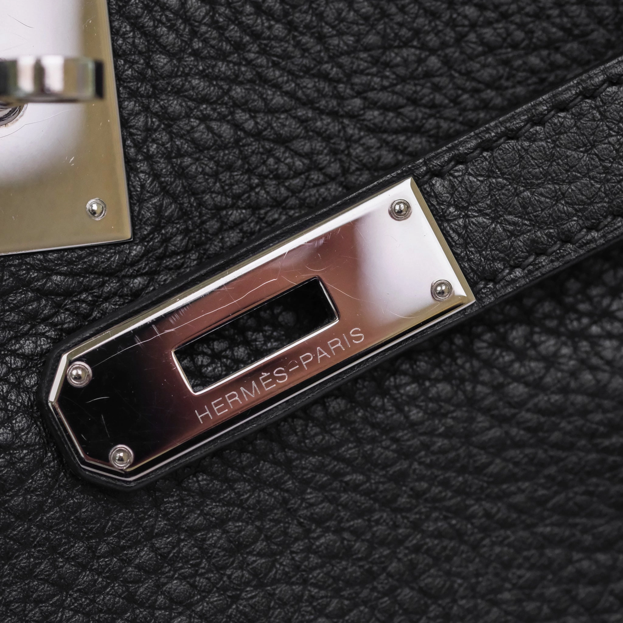 Herms Kelly 28 Retourne Noir Black 89 Clemence Palladium Hardware
